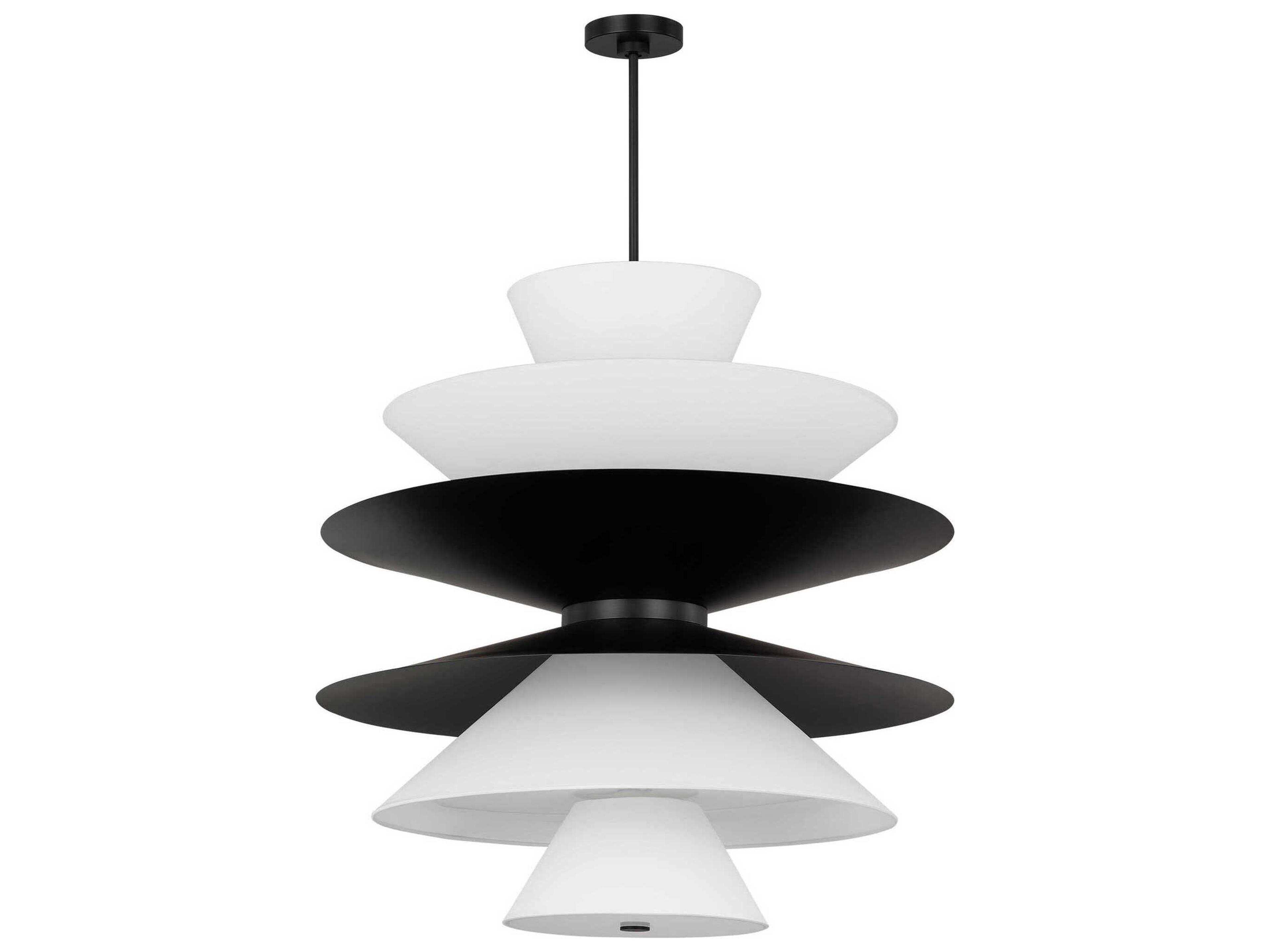 Visual Comfort Studio Chambord 16-Light Aged Iron Black Pendant