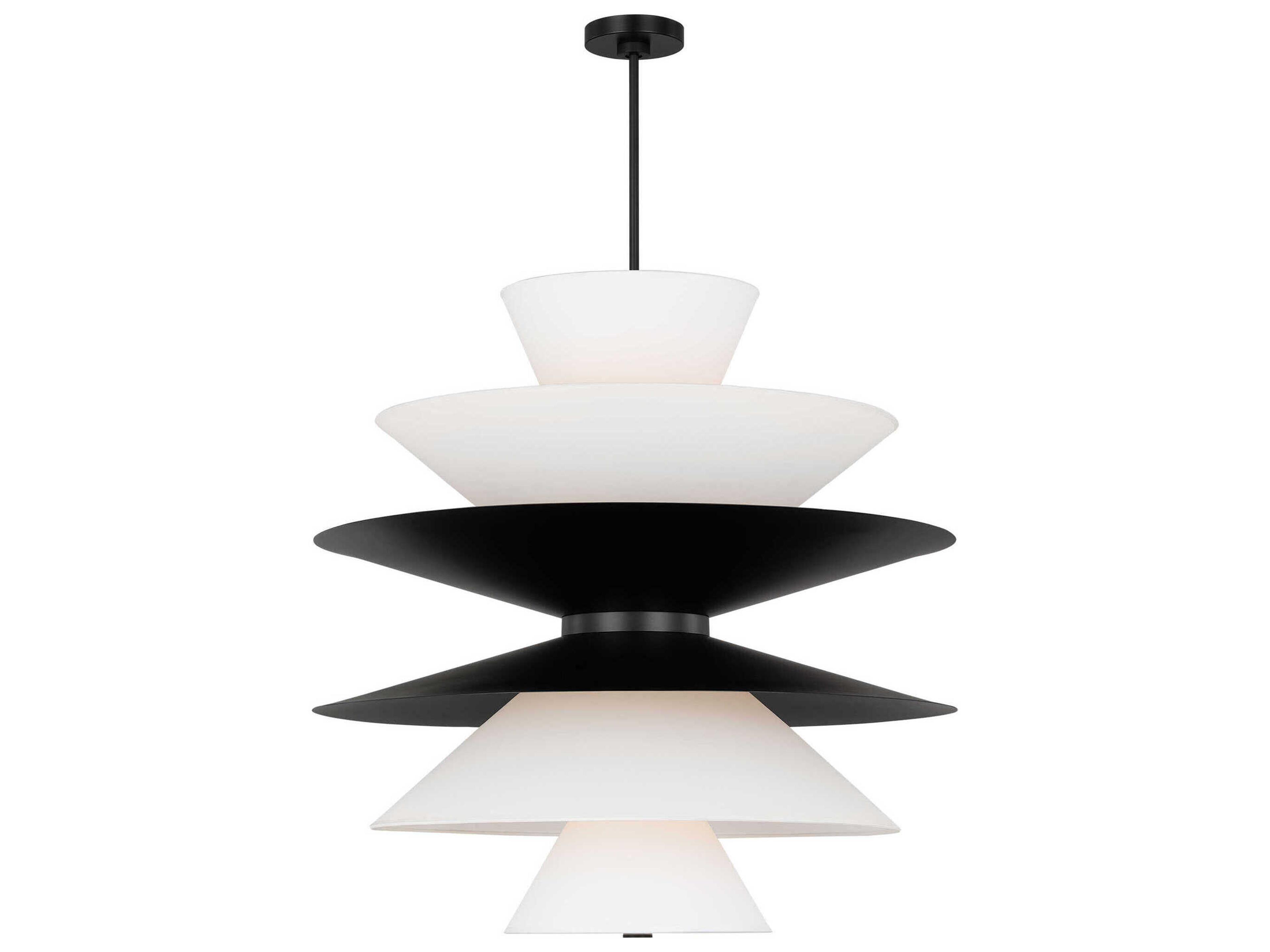 Visual Comfort Studio Chambord 16-Light Aged Iron Black Pendant