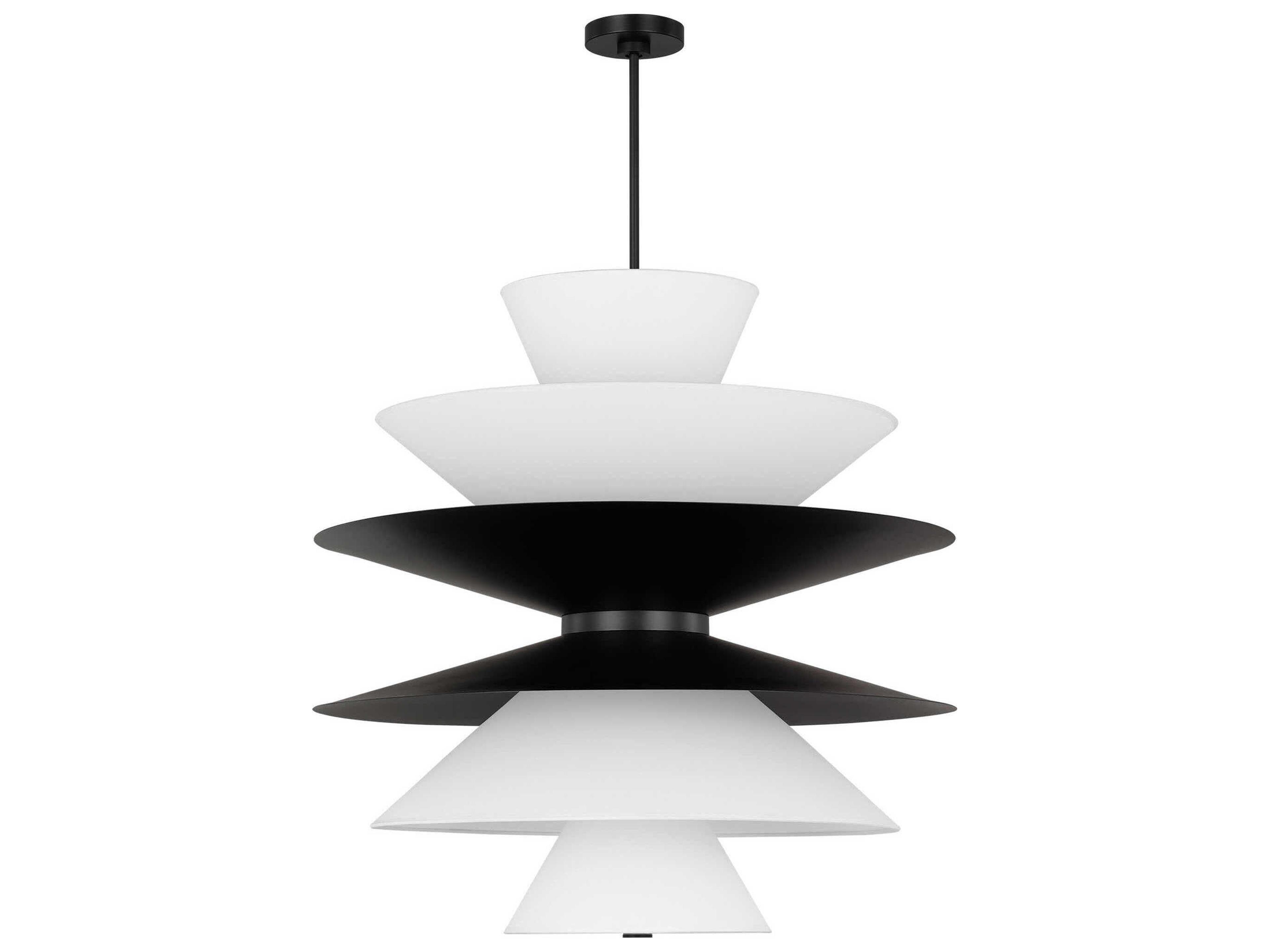 Visual Comfort Studio Chambord 16-Light Aged Iron Black Pendant