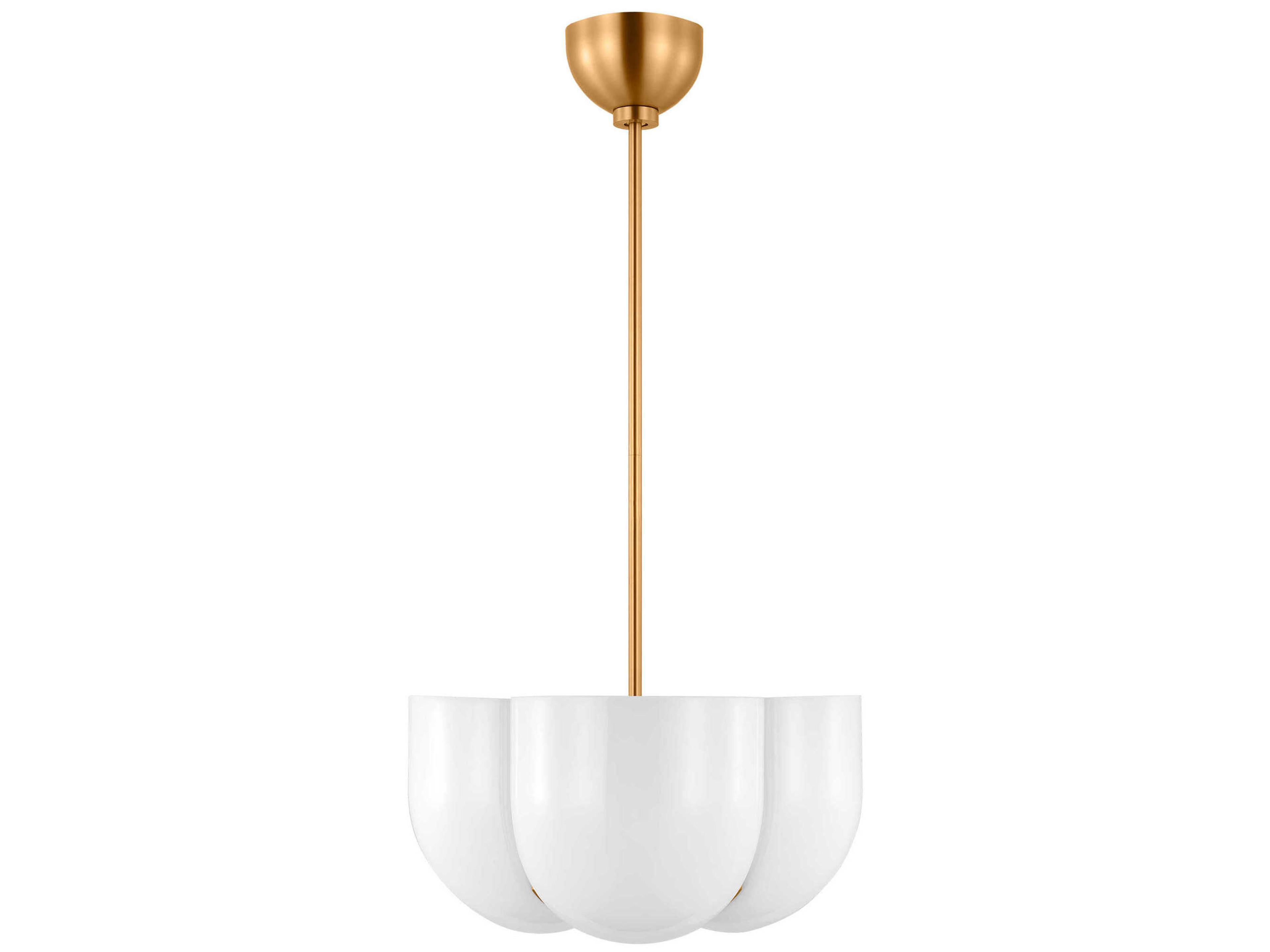 Visual Comfort Studio Cheverny 4-Light Burnished Brass Pendant