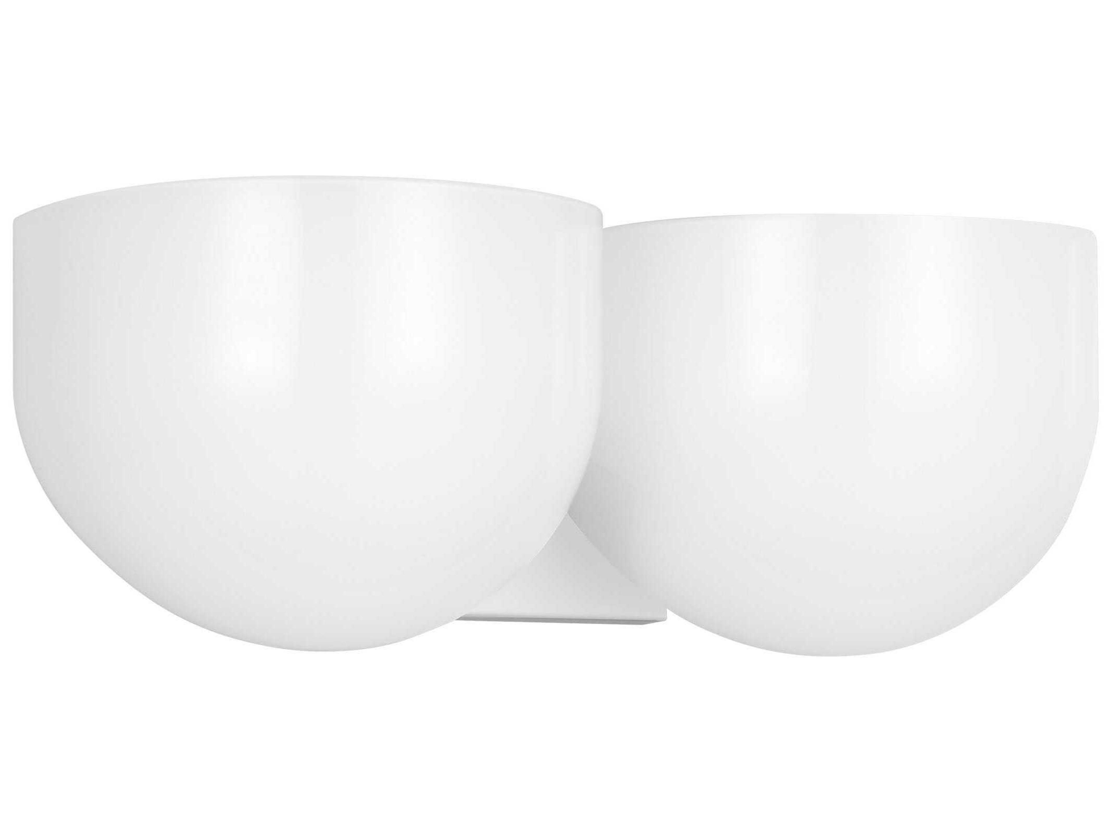 Visual Comfort Studio Cheverny 2-Light Matte White Vanity Light