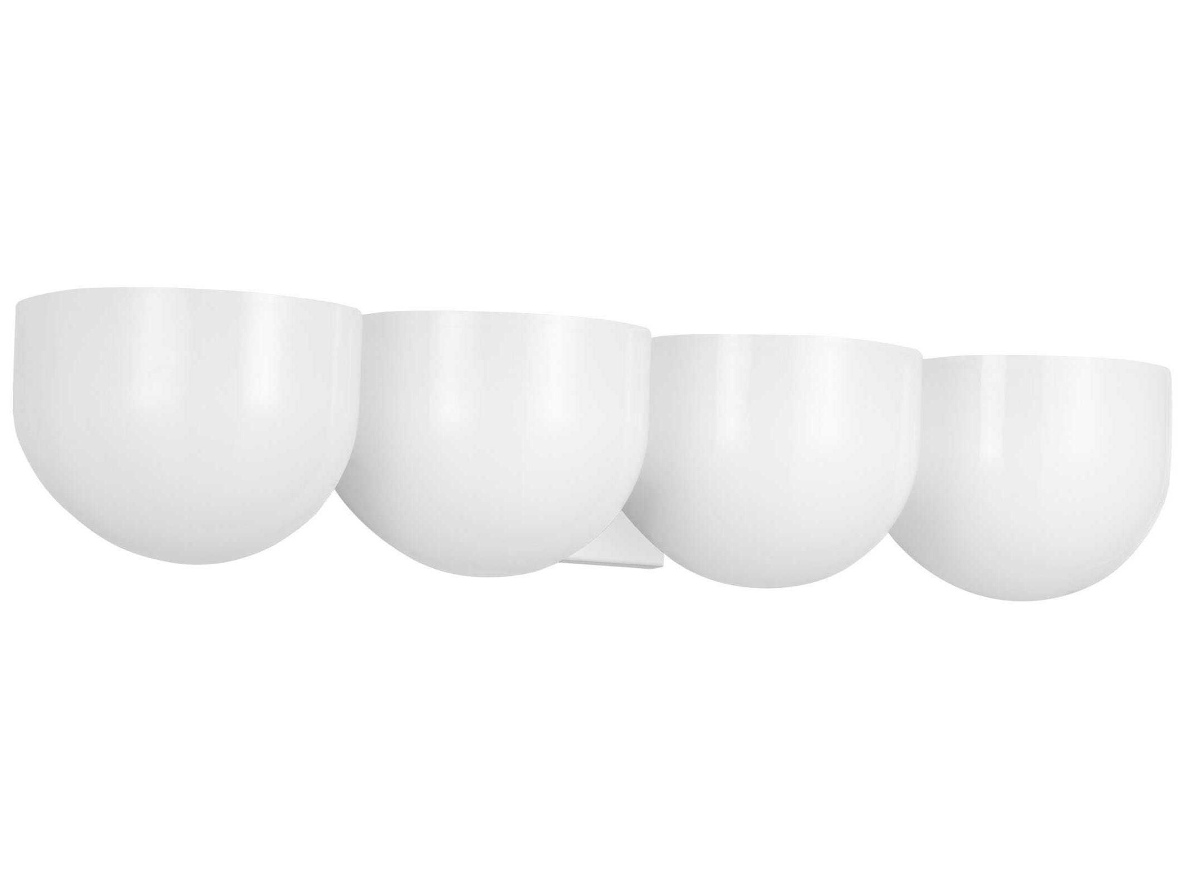 Visual Comfort Studio Cheverny 4-Light Matte White Vanity Light