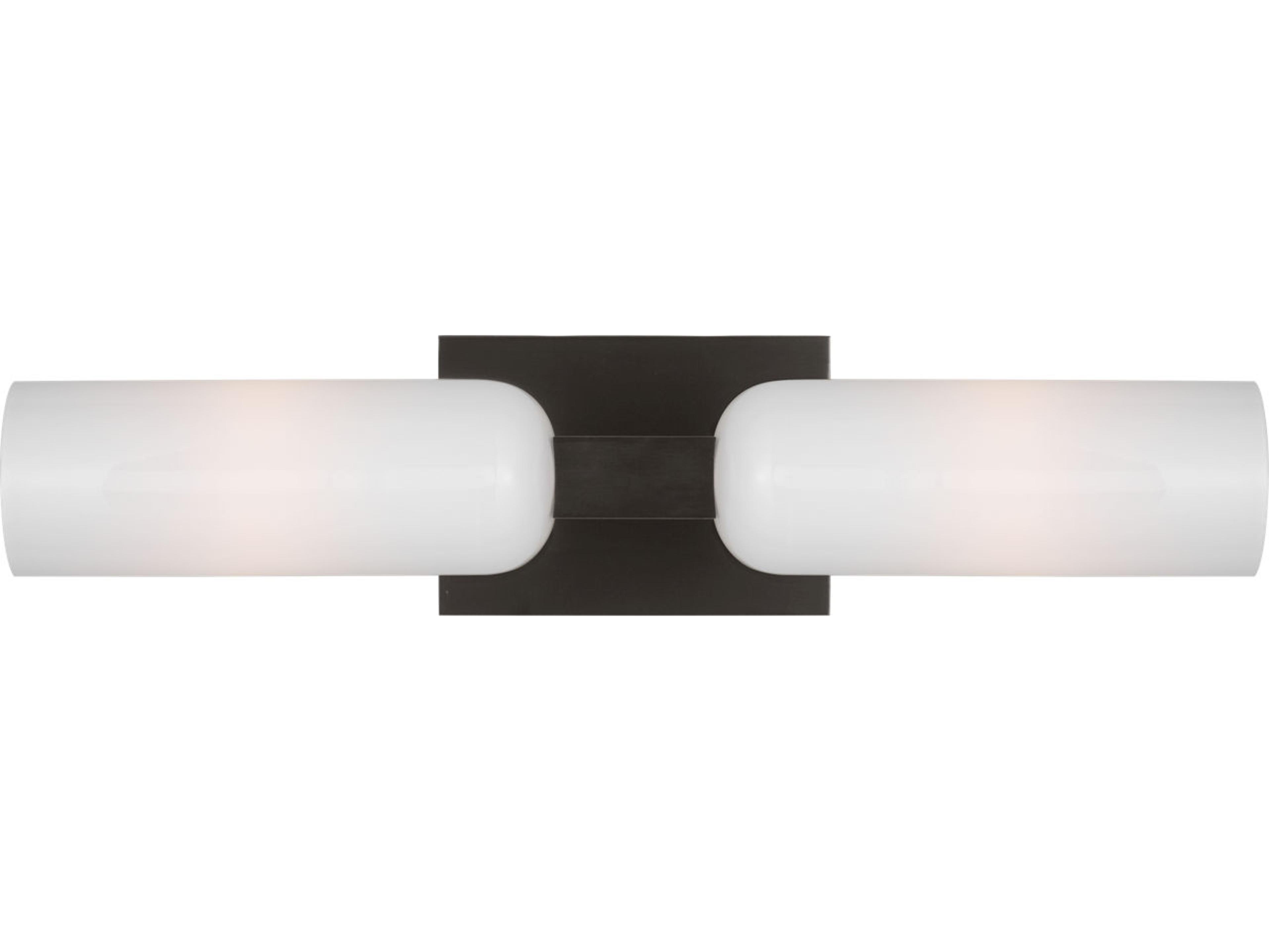 Maroux 2-Light Aged Iron Black Vanity Light