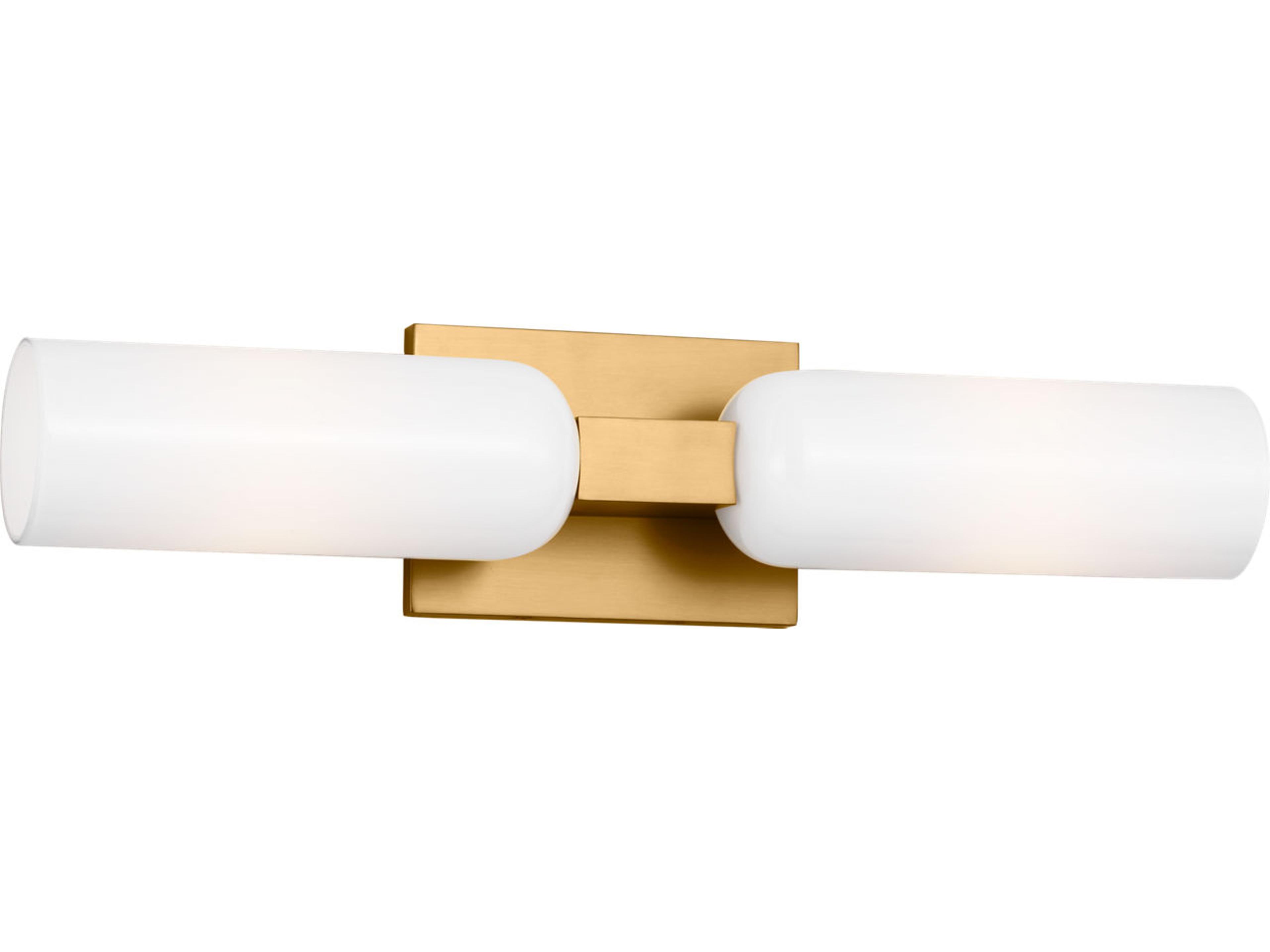 Maroux 2-Light Burnished Brass Vanity Light