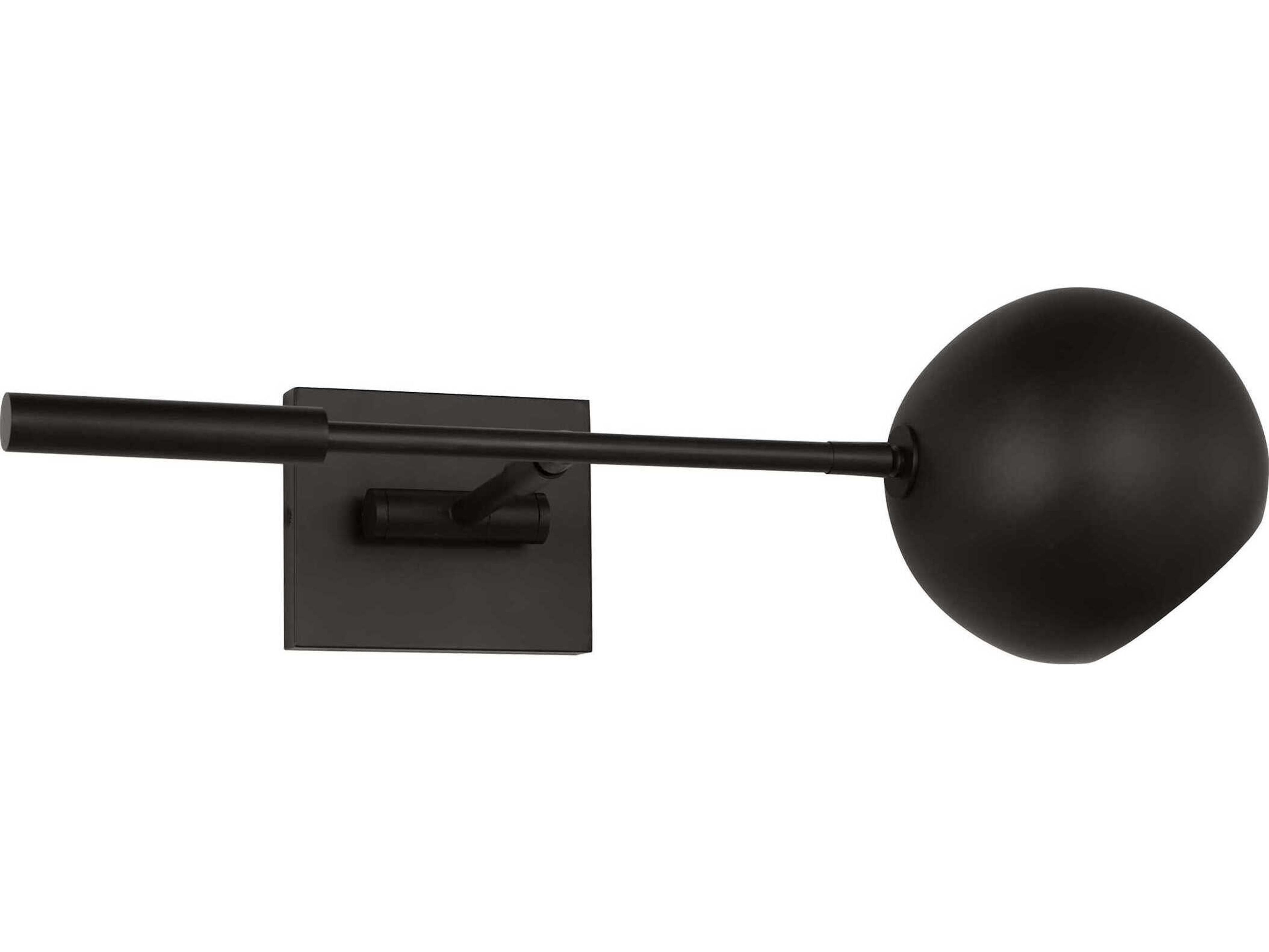 Visual Comfort Studio Chaumont 1-Light Aged Iron Black Swing Wall Sconce