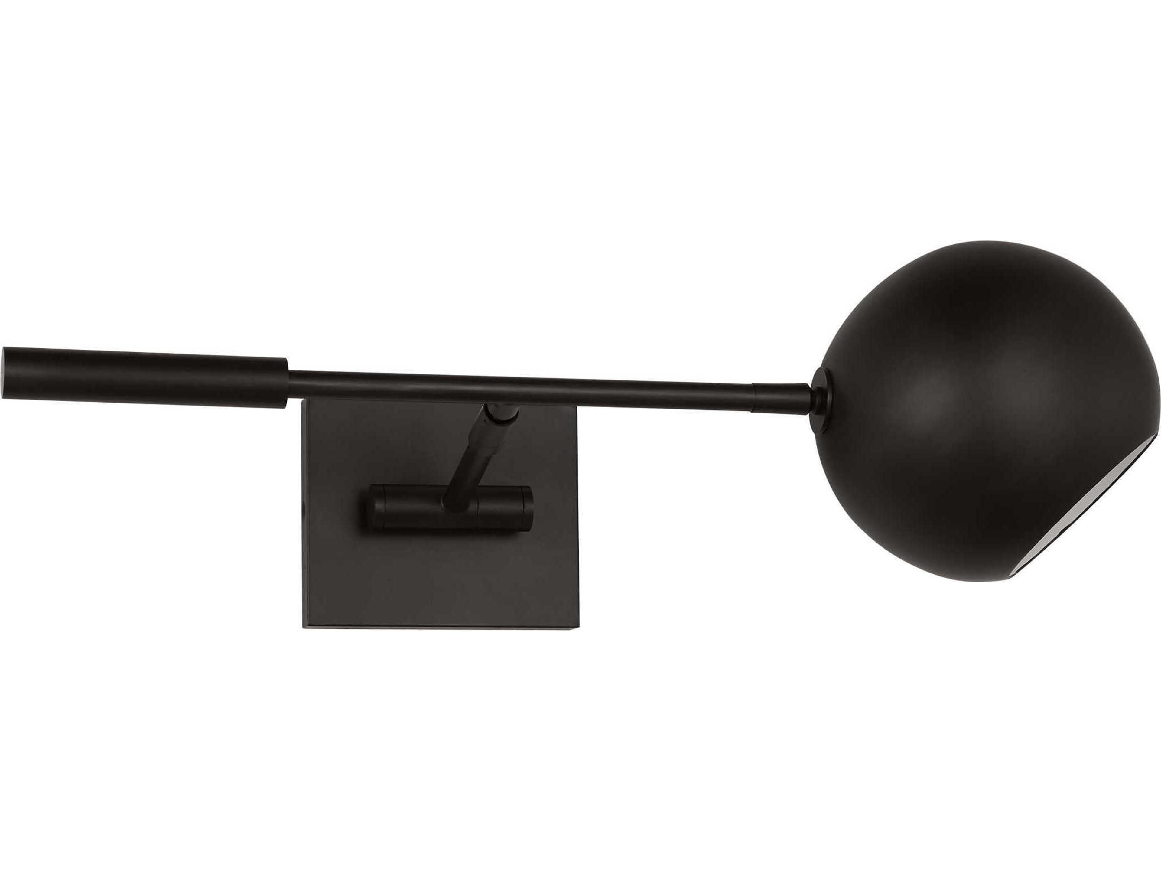 Visual Comfort Studio Chaumont 1-Light Aged Iron Black Swing Wall Sconce