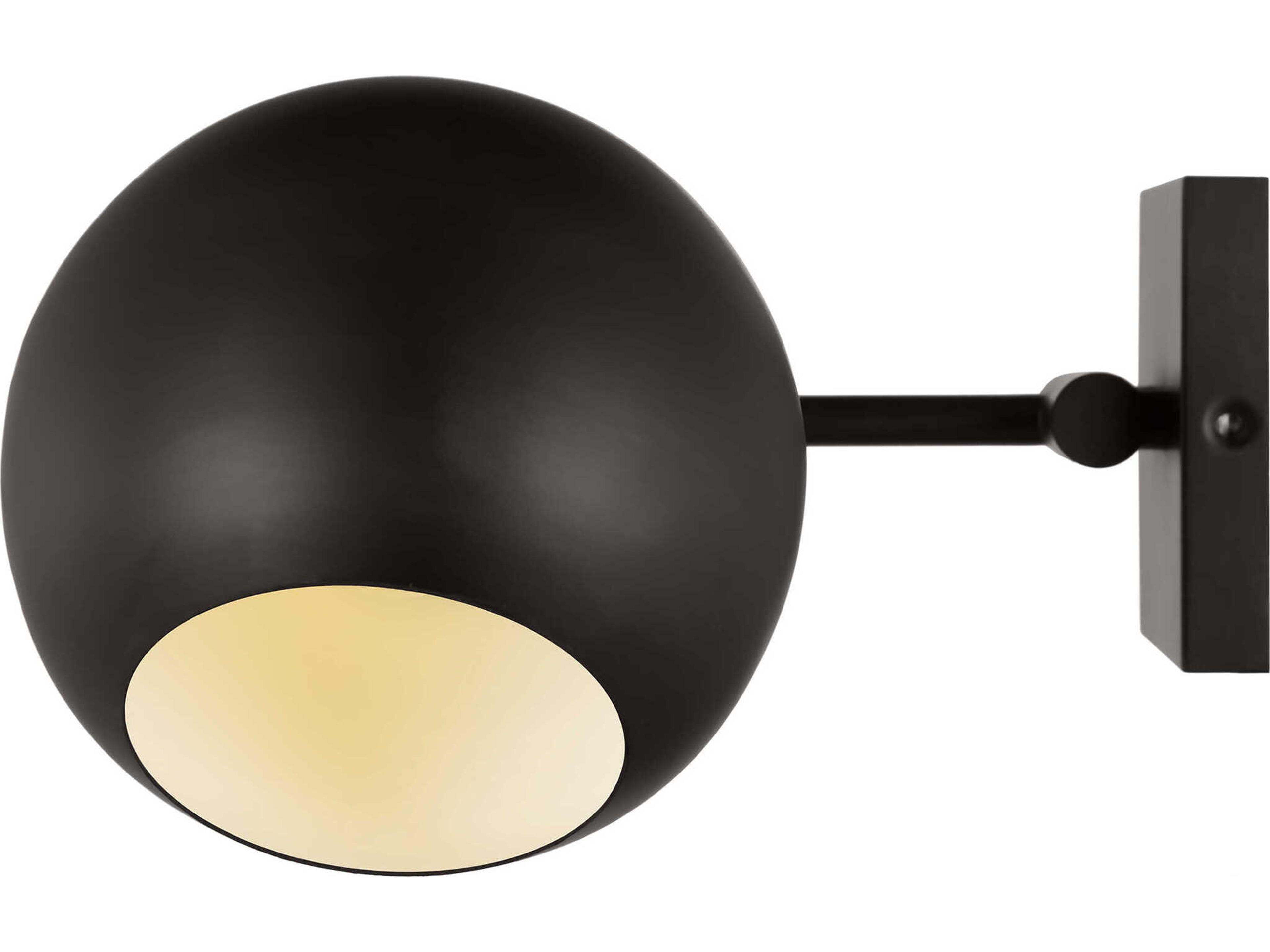 Visual Comfort Studio Chaumont 1-Light Aged Iron Black Swing Wall Sconce