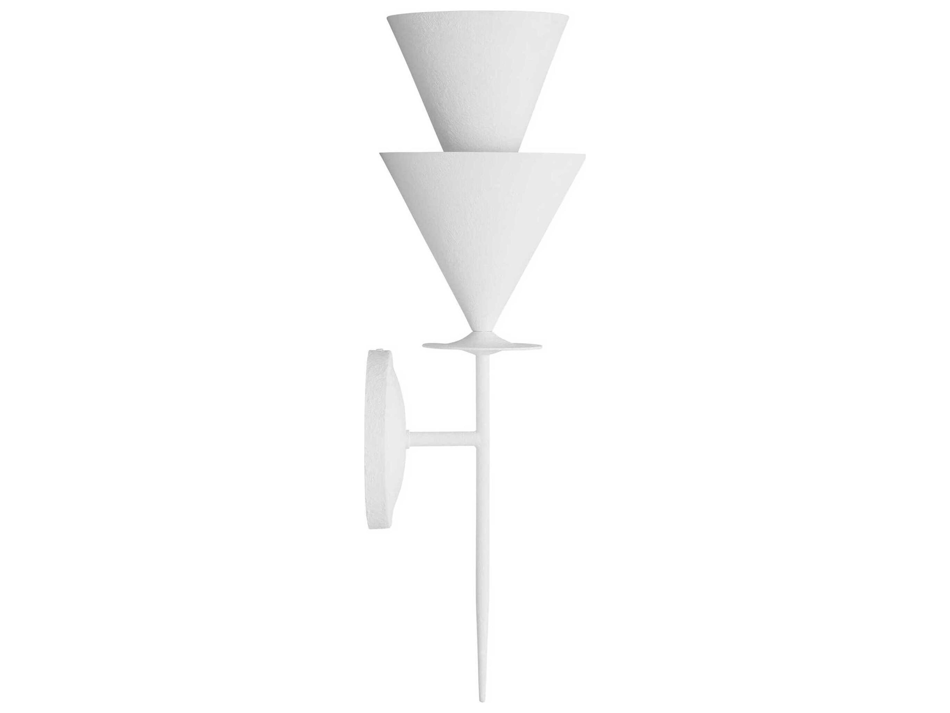 Visual Comfort Studio Cornet 1-Light Cast Plaster White Wall Sconce