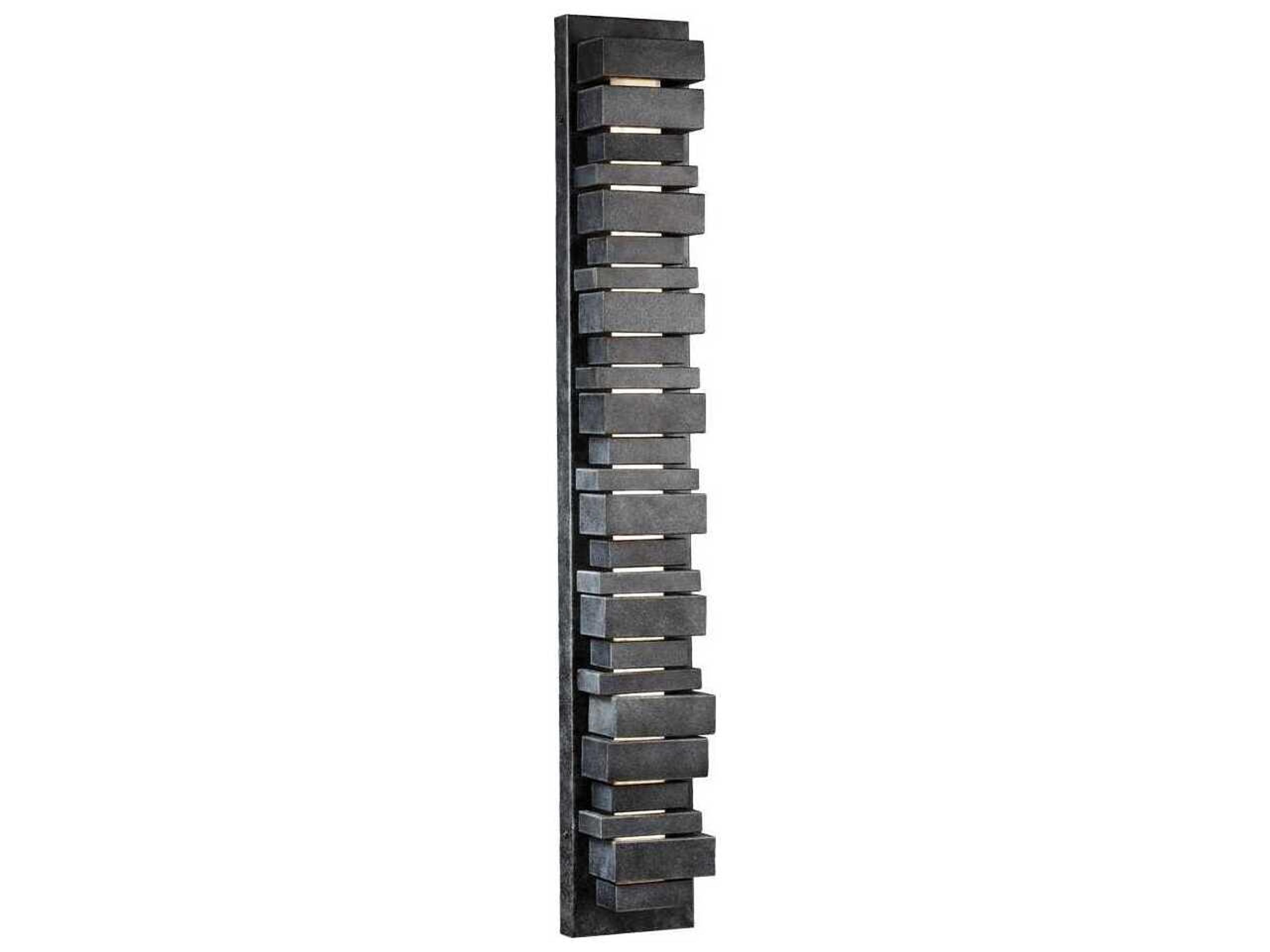 Ledgend LED Outdoor Wall Sconce Dark Weathered Zinc 34-Inch