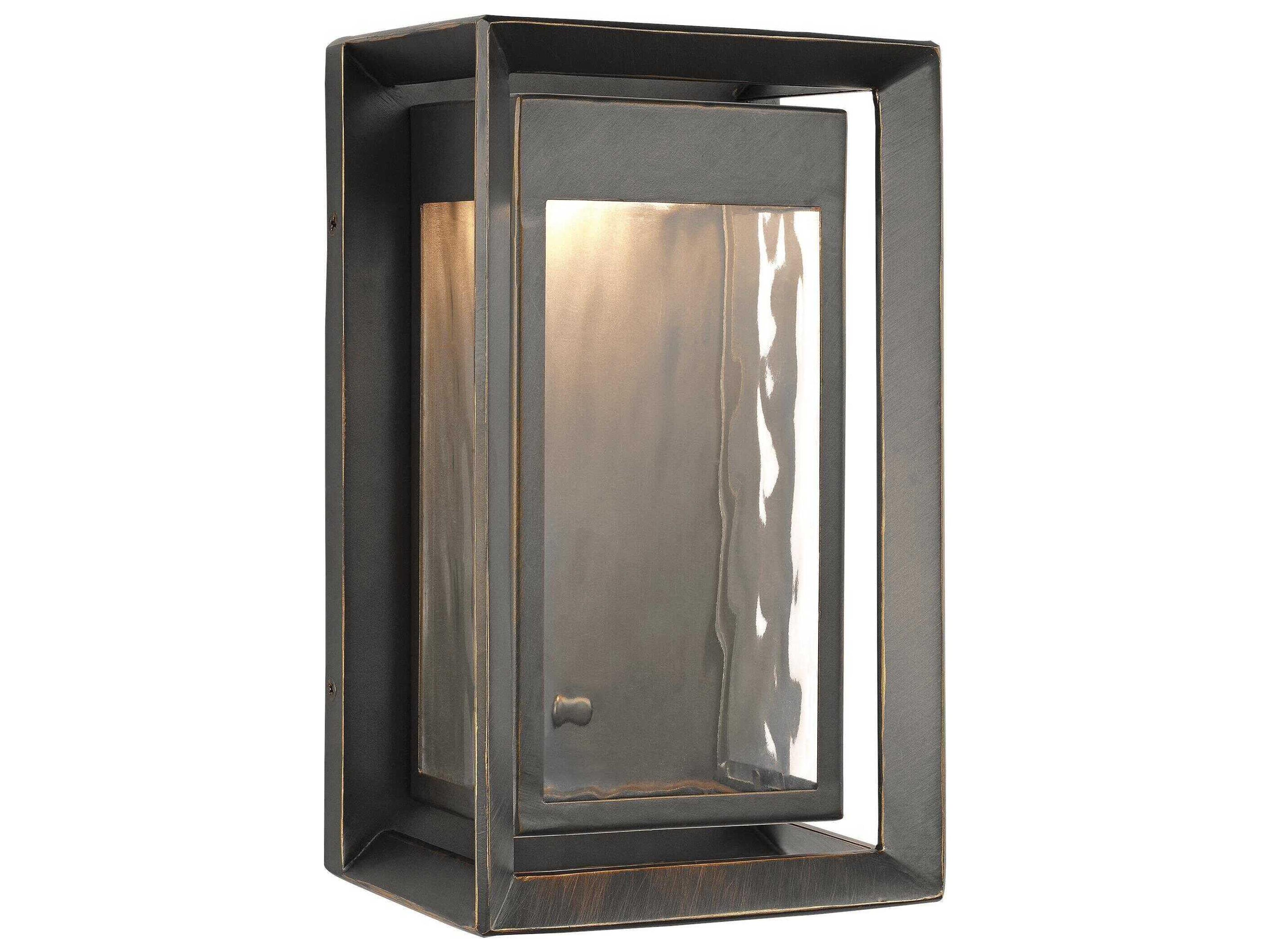 Urbandale LED Outdoor Wall Lantern Antique Bronze 10 Inch