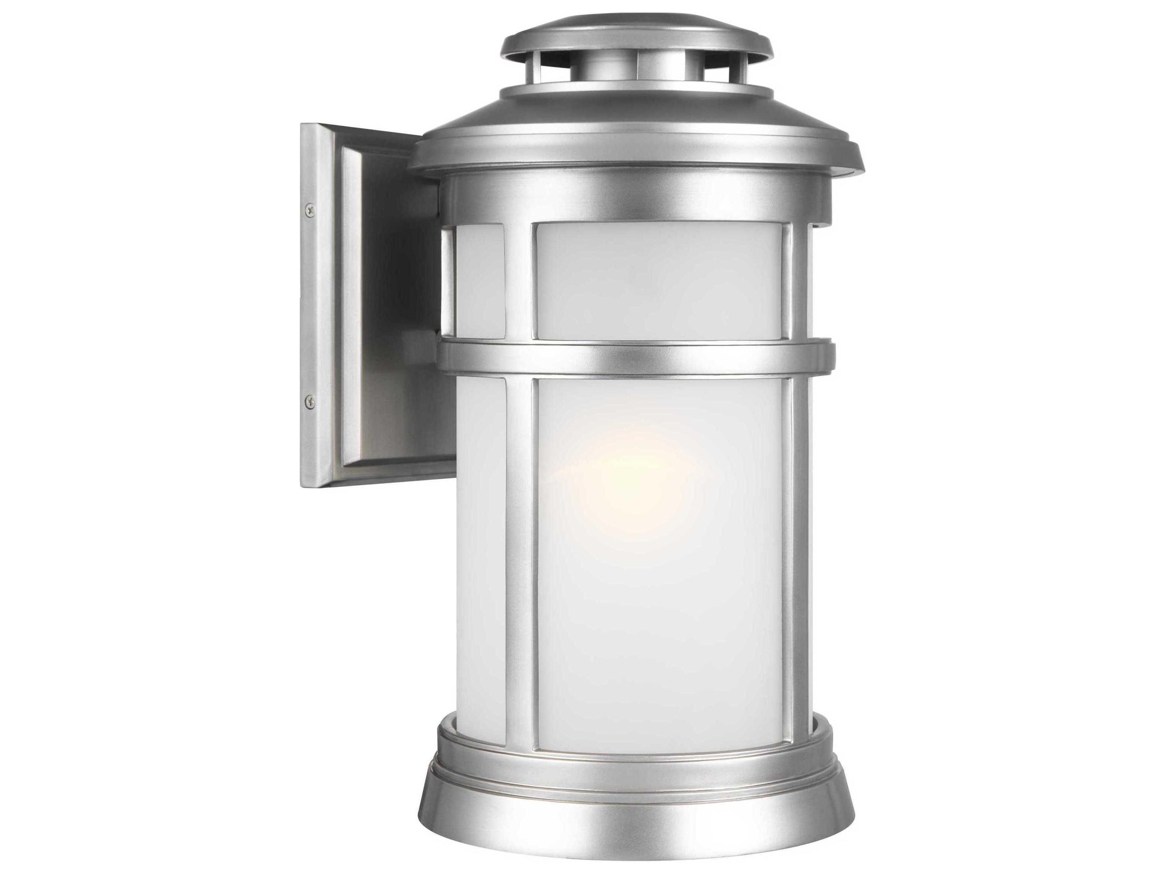 Newport 1 Light Outdoor Wall Lantern in Painted Brushed Steel