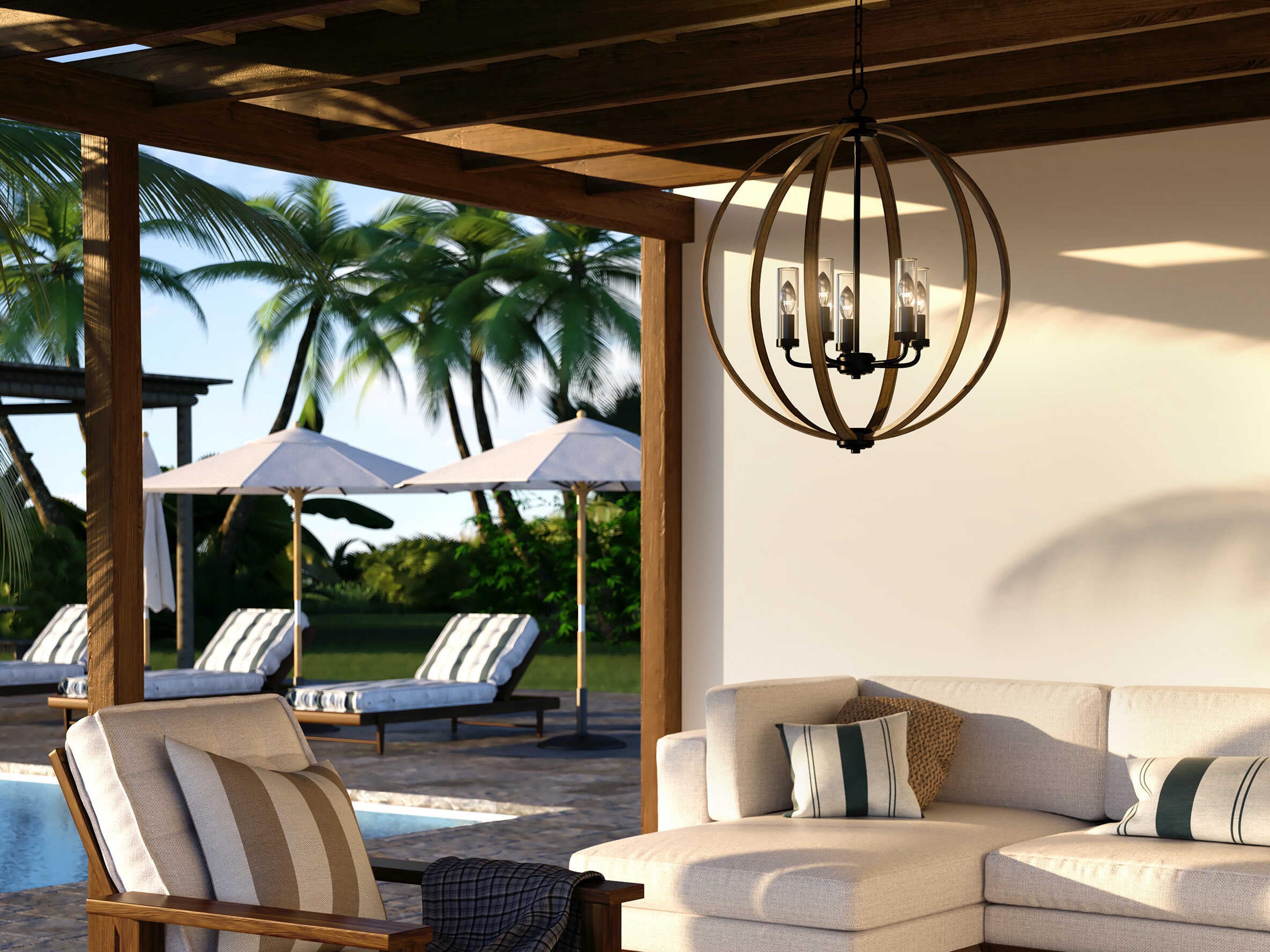 Visual Comfort Studio Allier 5 - Light Outdoor Hanging Light