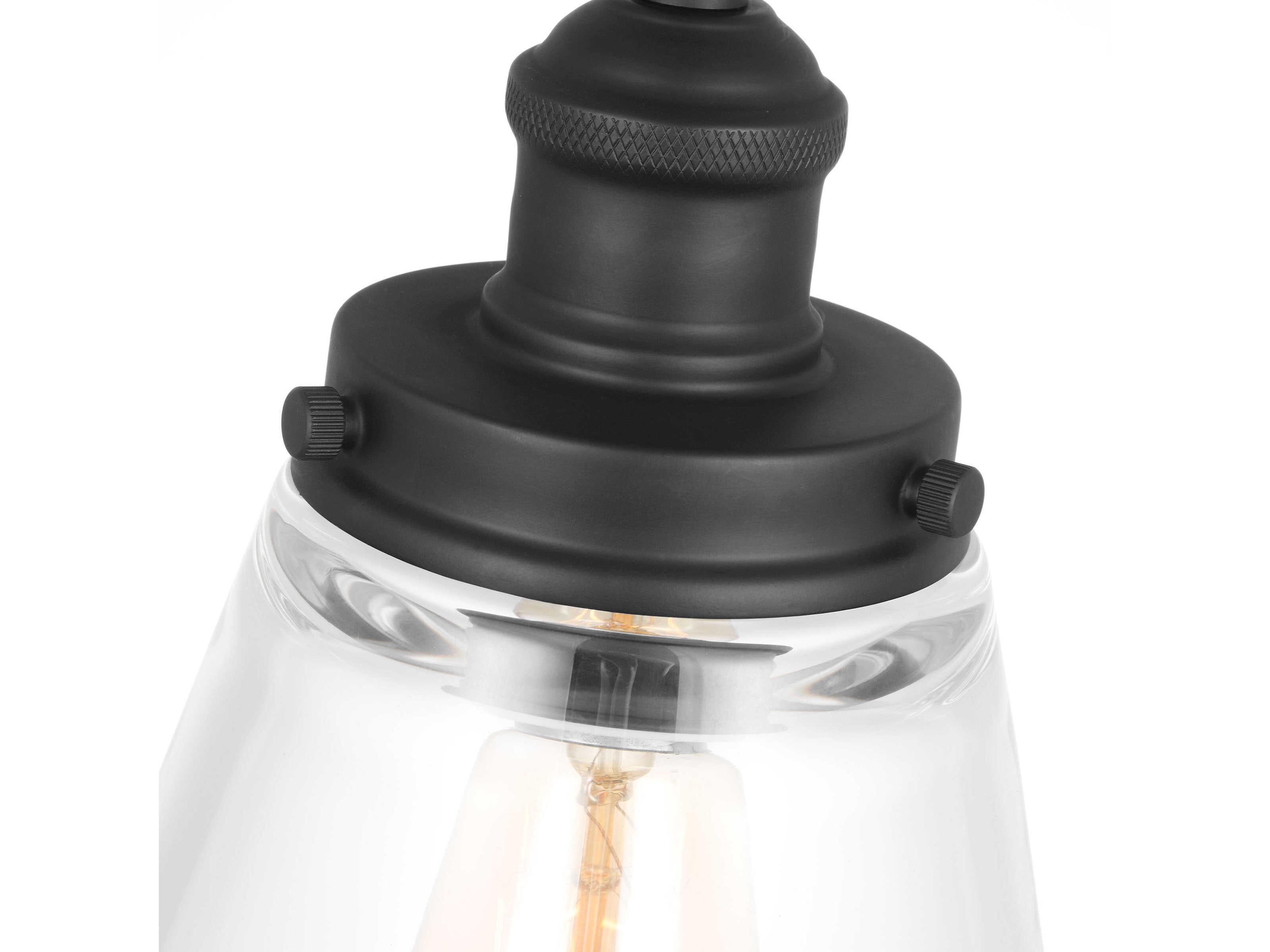 Visual Comfort Studio Baskin 1-Light Midnight Black Mini Pendant