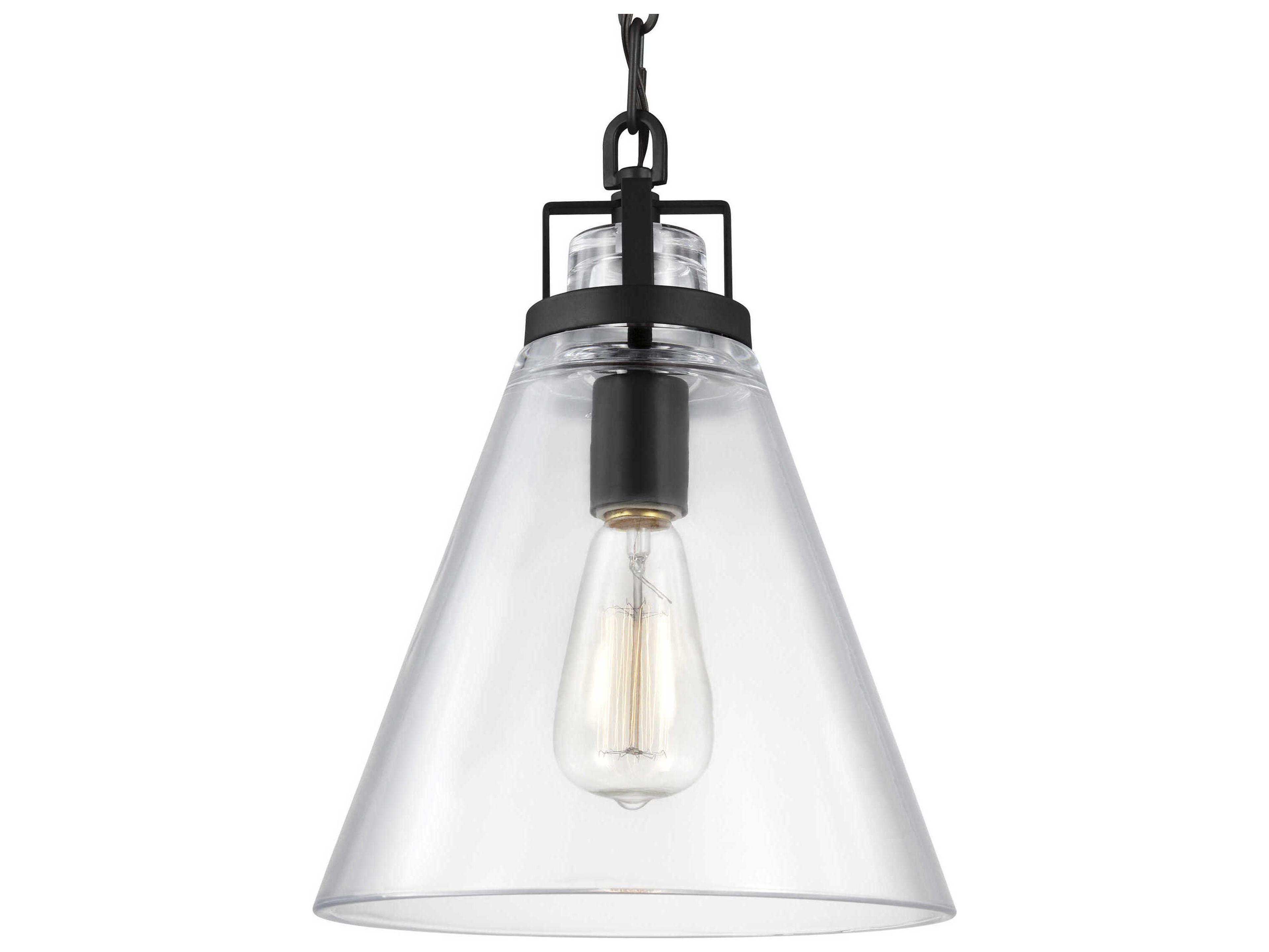Visual Comfort Studio Frontage 1-Light Oil Rubbed Bronze Mini Pendant