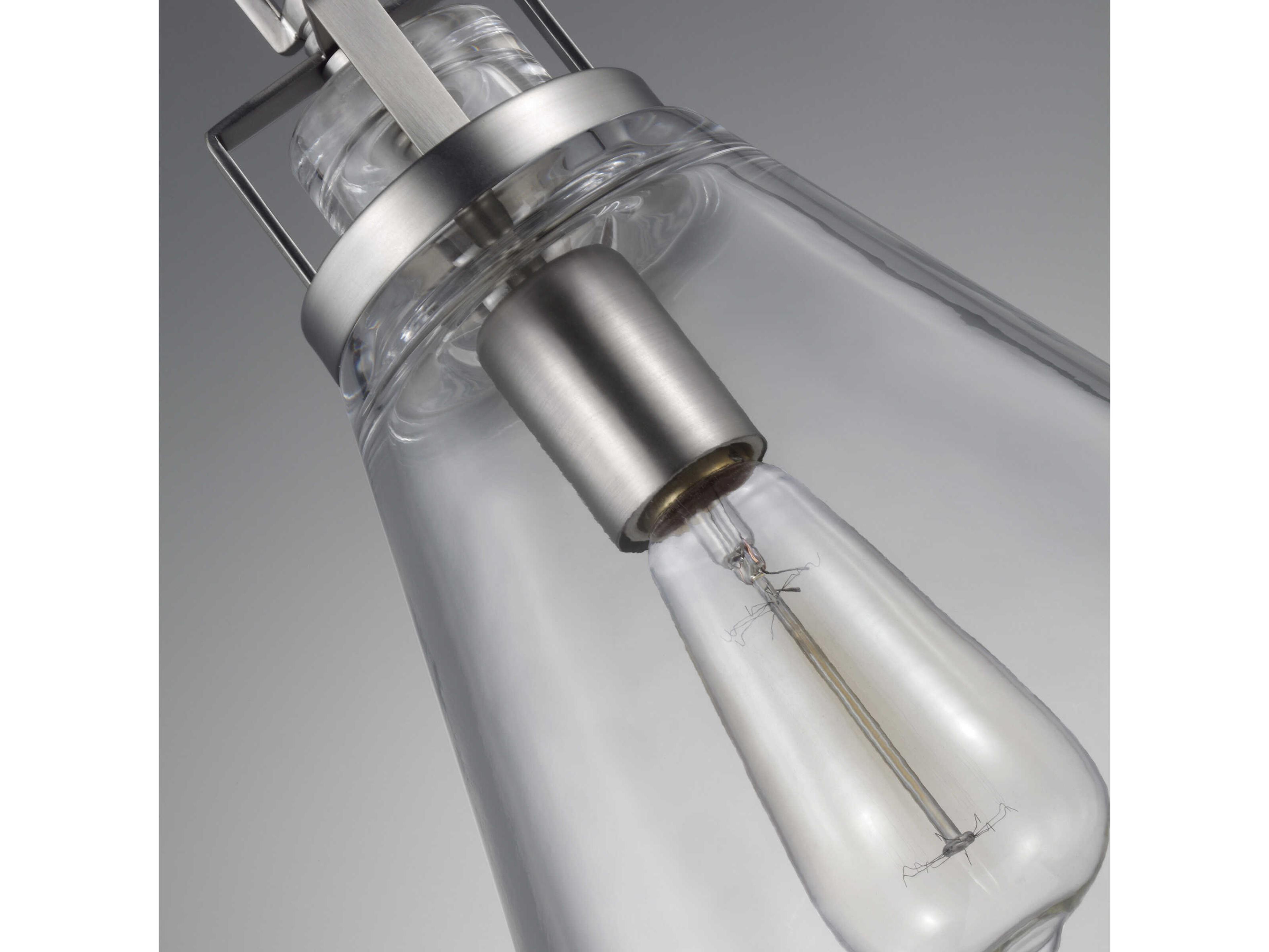 Visual Comfort Studio Frontage 1-Light Satin Nickel Mini Pendant