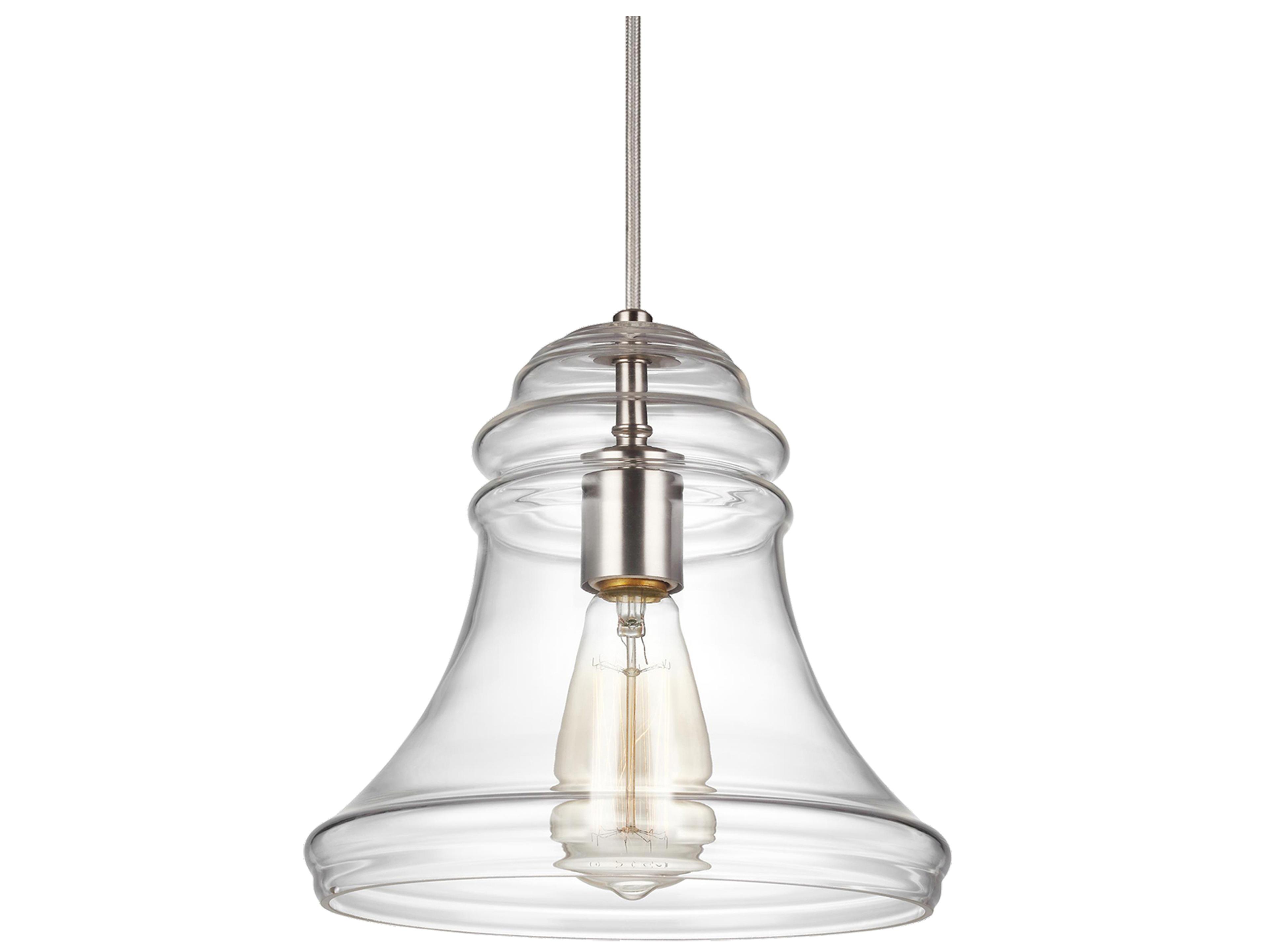 Visual Comfort Studio Doyle 1-Light Satin Nickel Mini Pendant