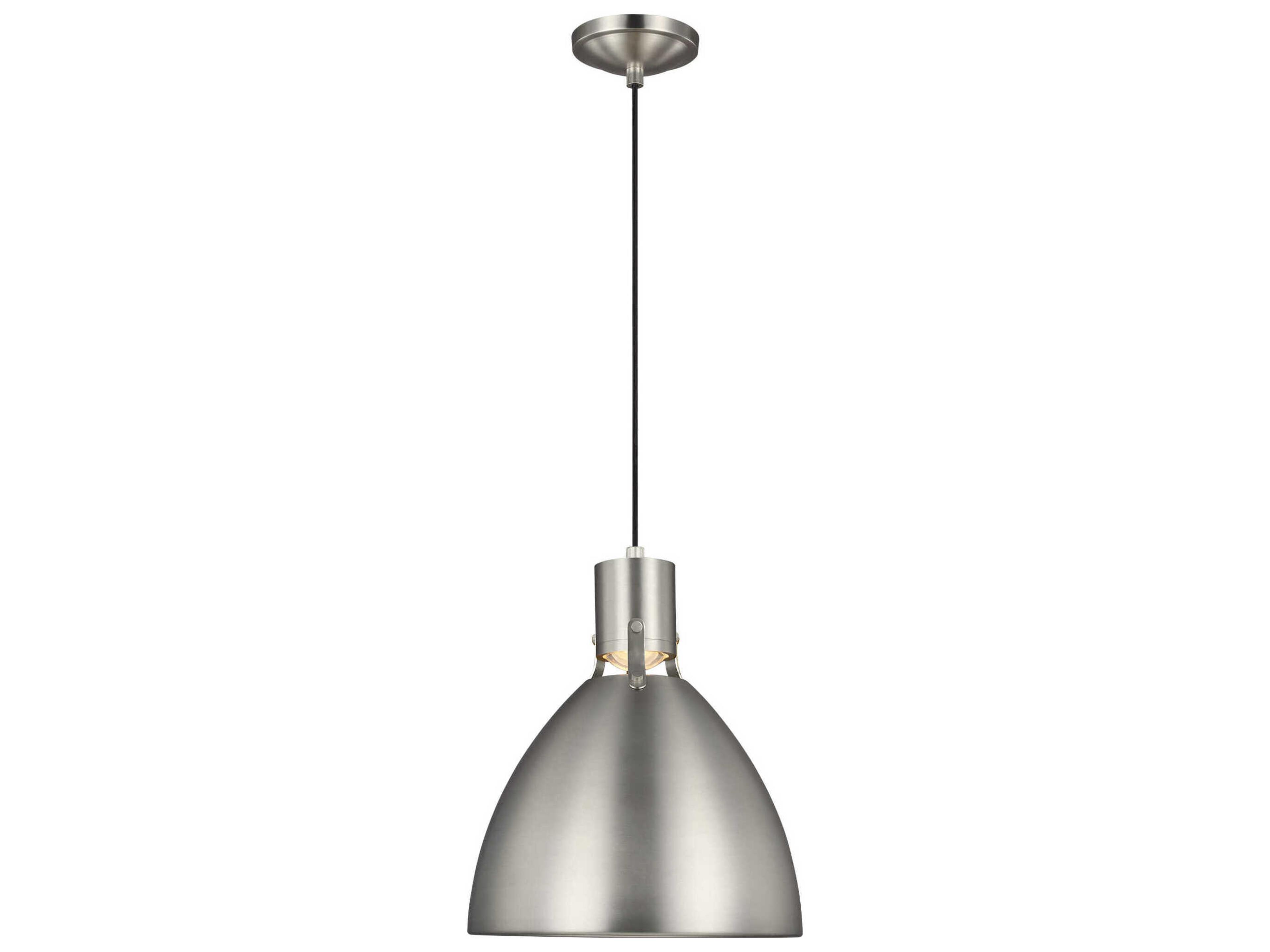 Visual Comfort Studio Brynne 1-Light Satin Nickel Pendant