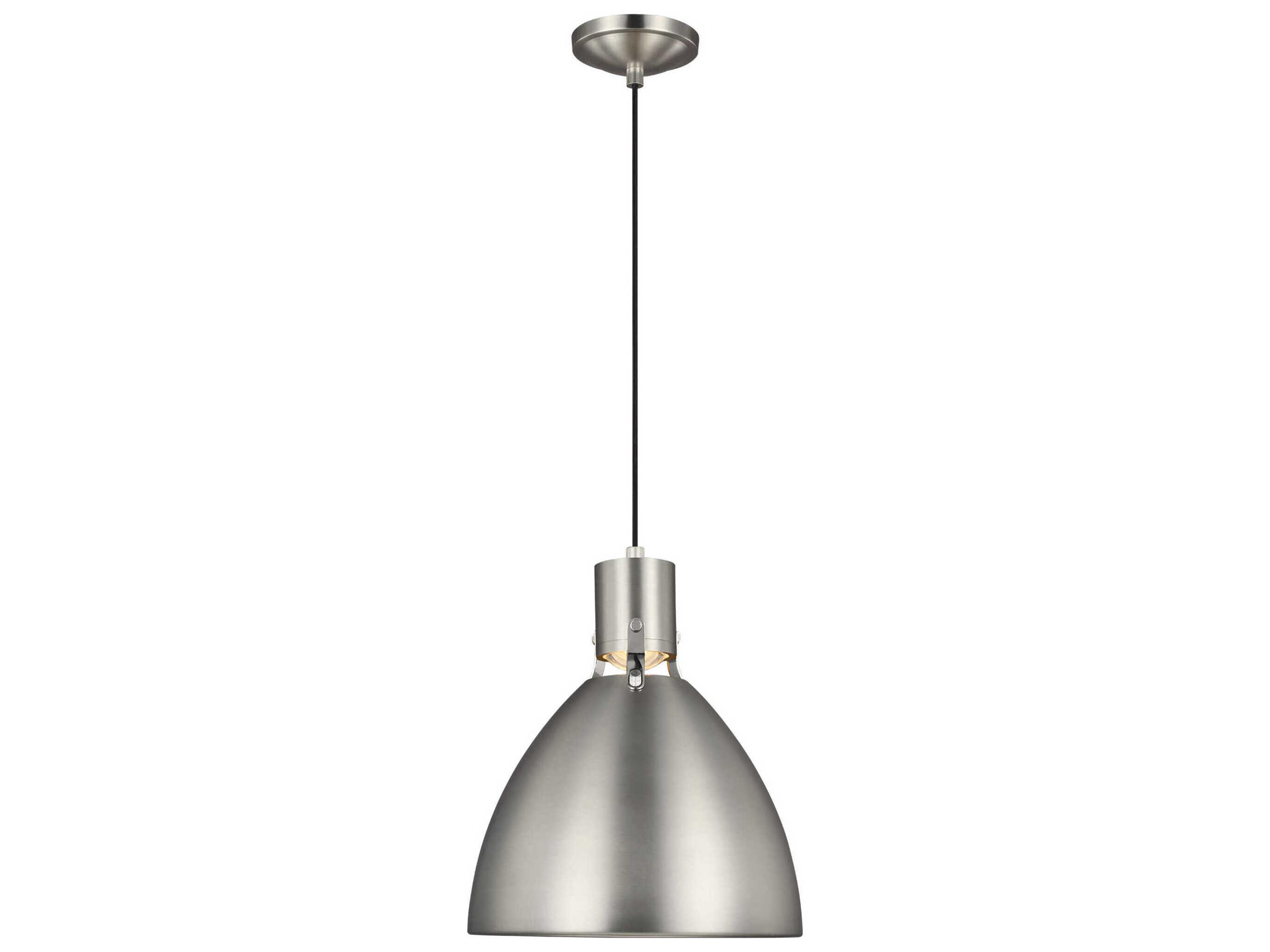 Visual Comfort Studio Brynne 1-Light Satin Nickel Pendant
