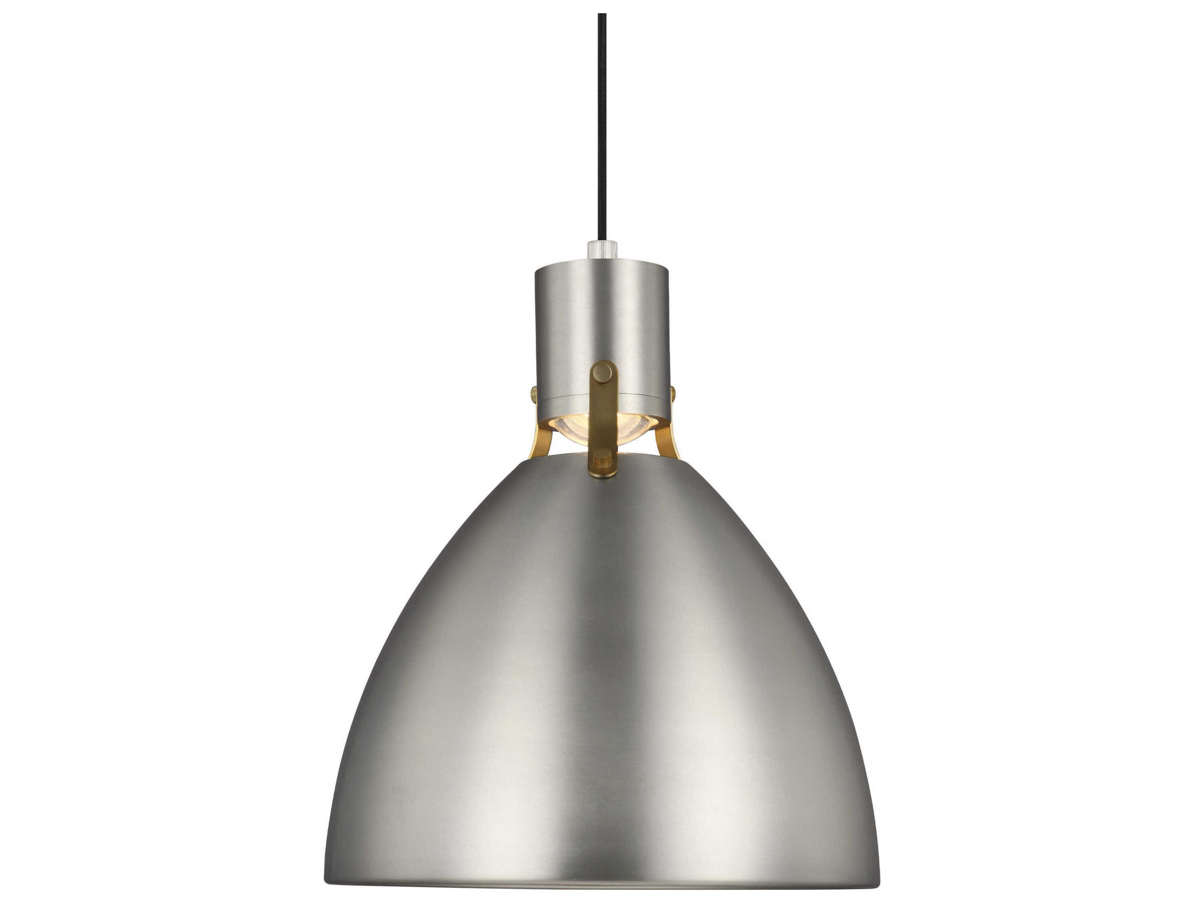 Visual Comfort Studio Brynne 1-Light Satin Nickel Pendant