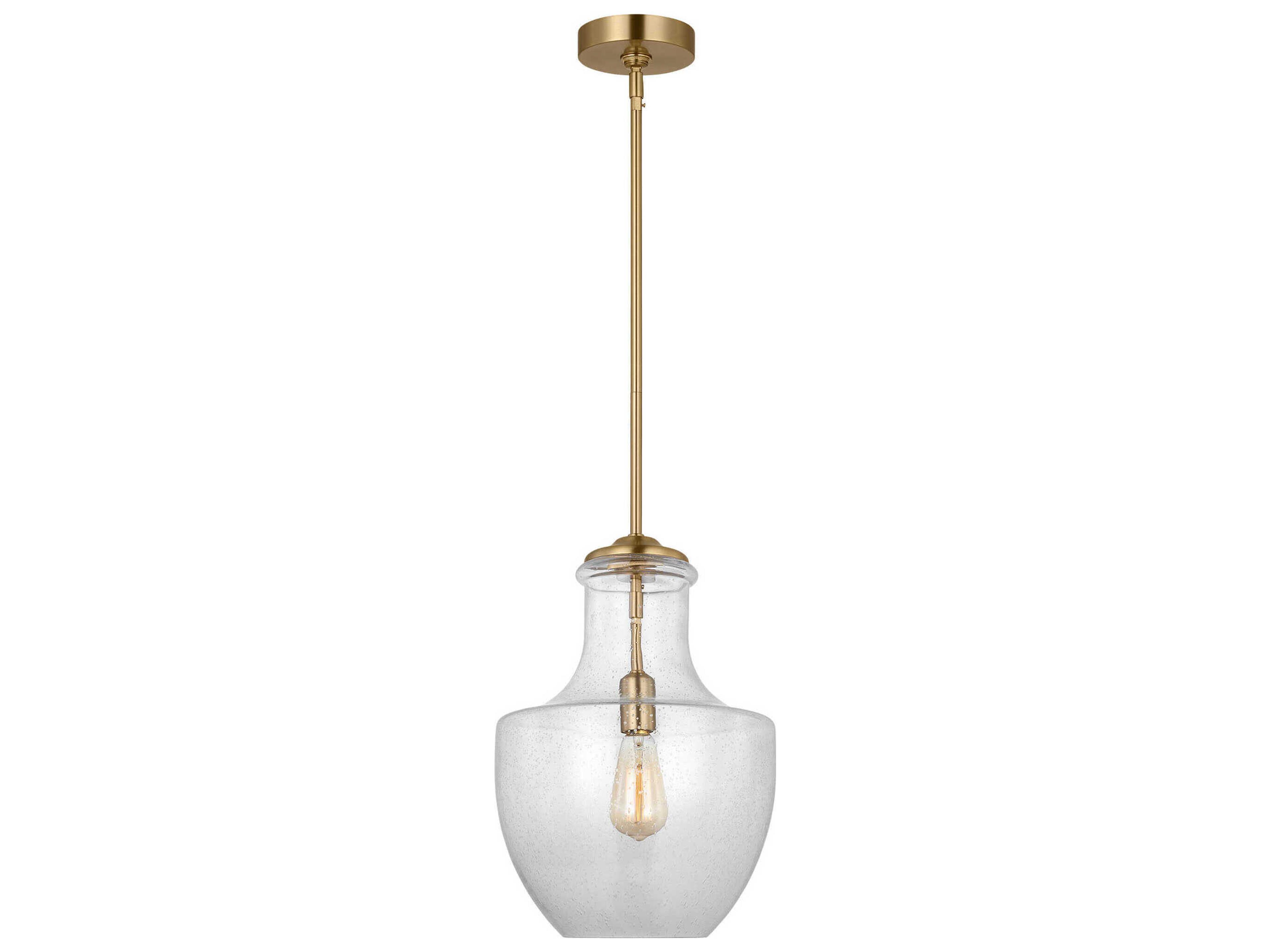 Visual Comfort Studio Baylor 1-Light Satin Brass Mini Pendant