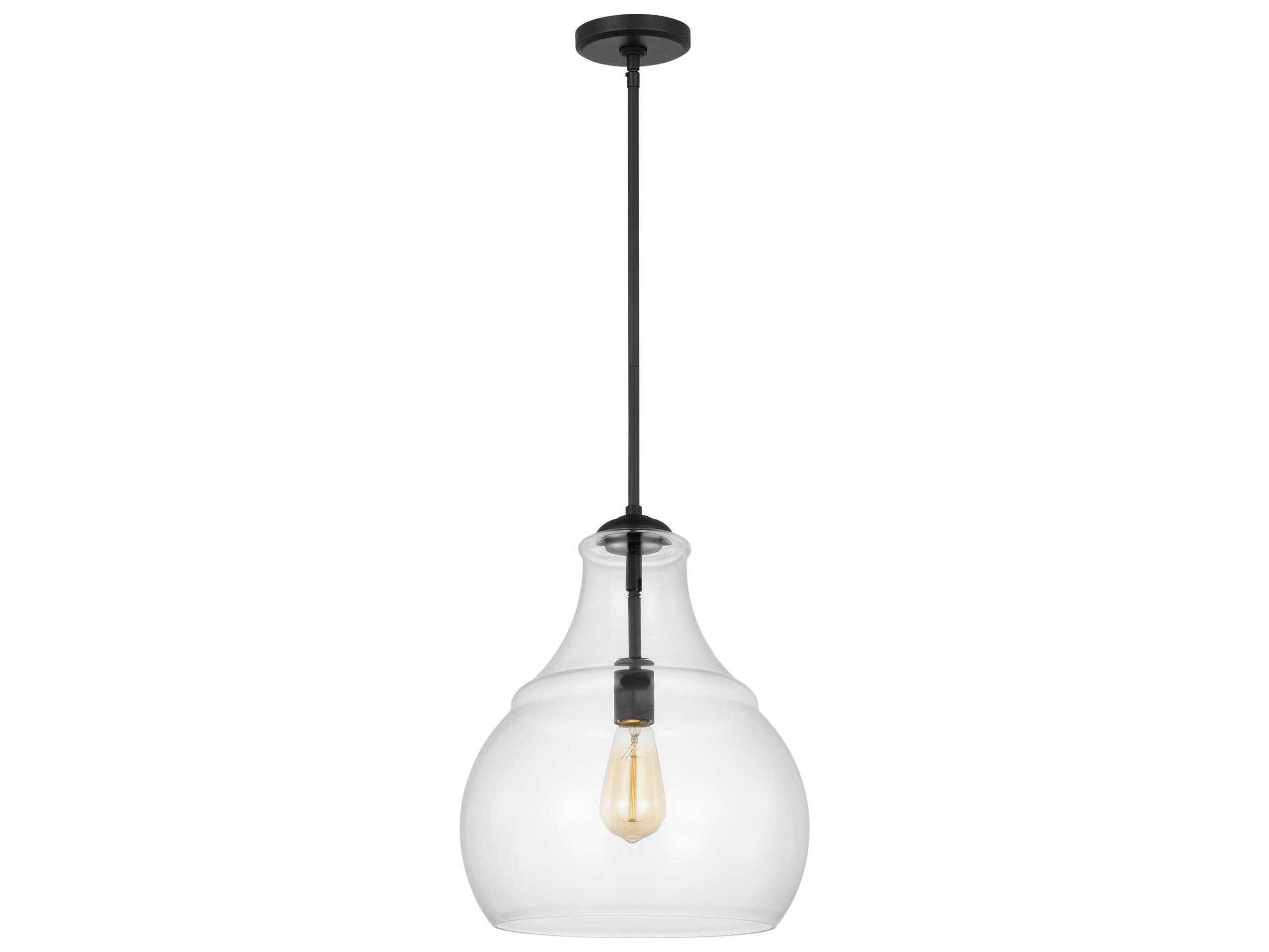 Visual Comfort Studio Zola 1-Light Midnight Black Pendant