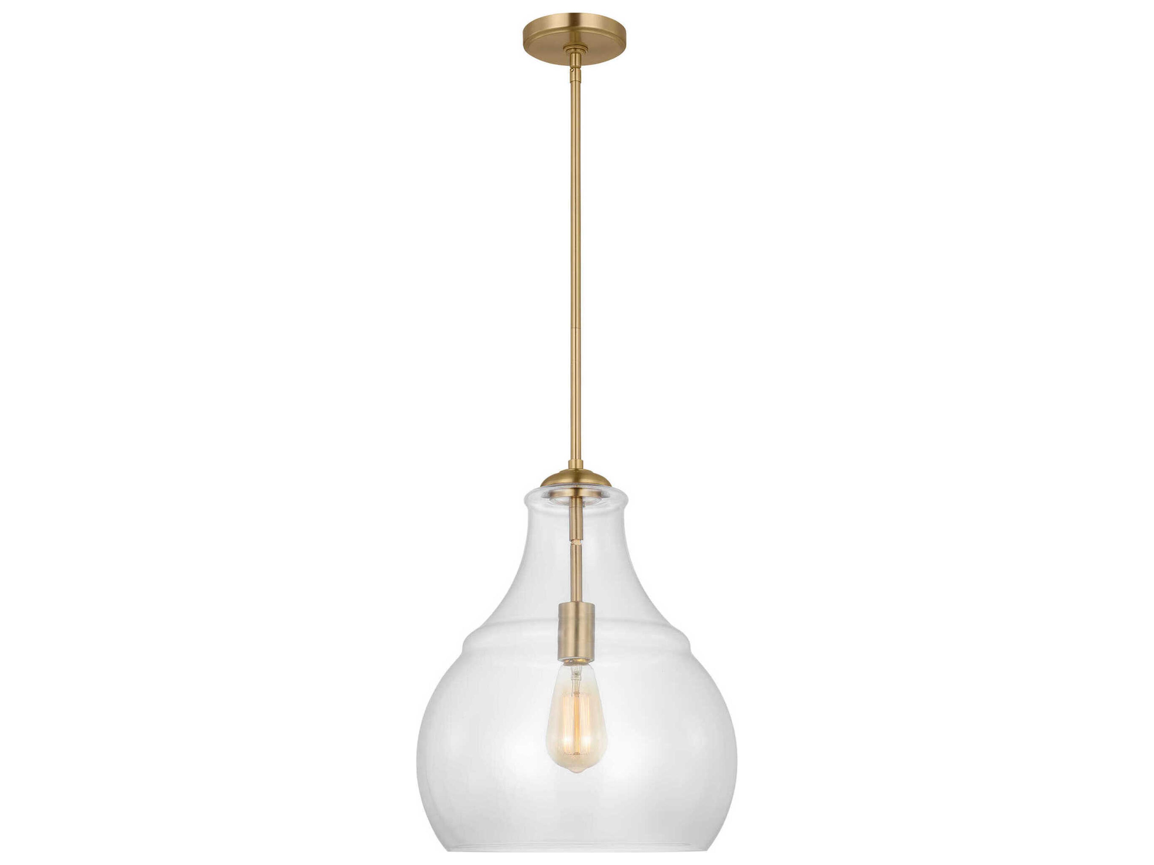 Visual Comfort Studio Zola 1-Light Satin Brass Pendant