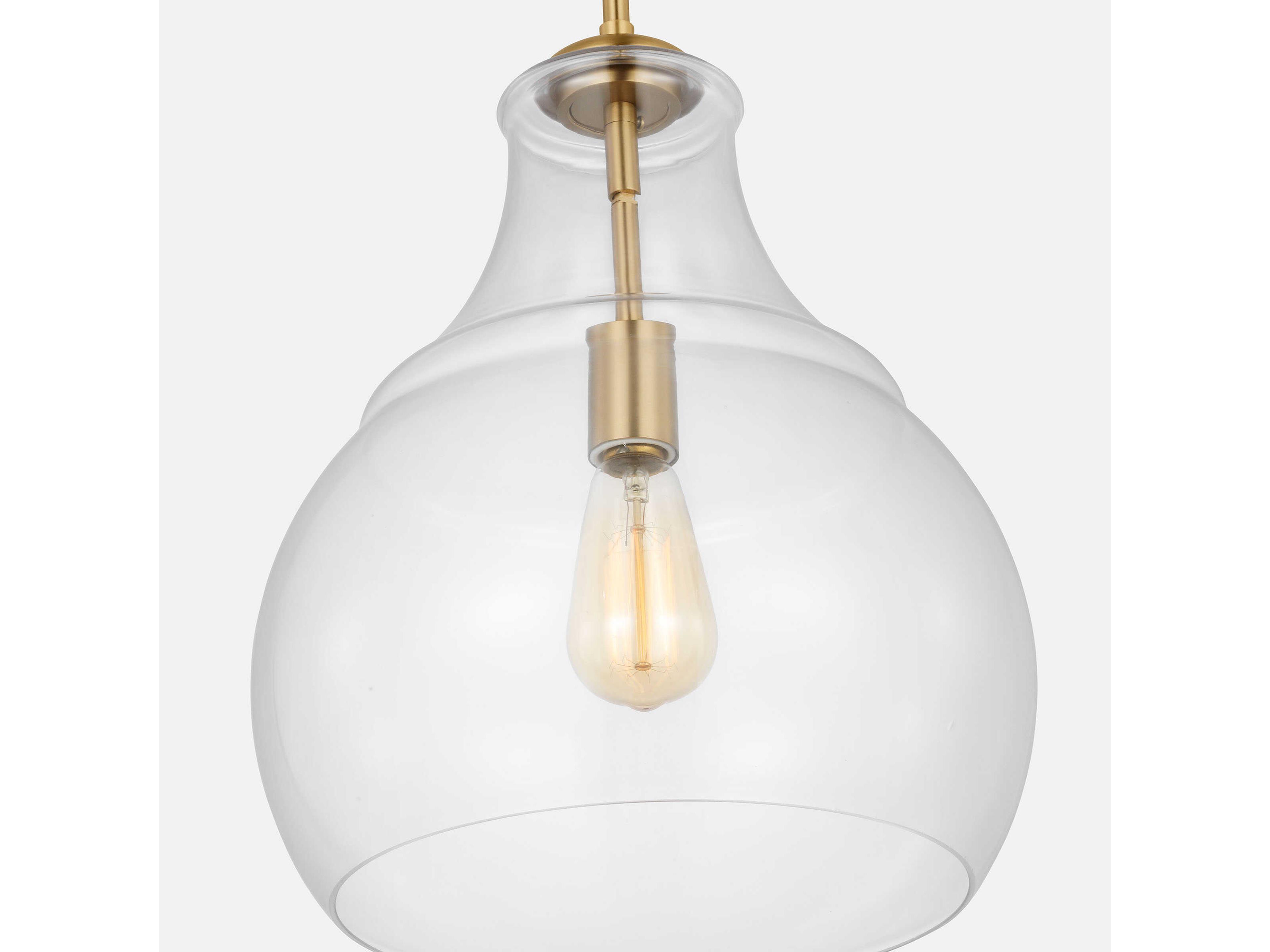 Visual Comfort Studio Zola 1-Light Satin Brass Pendant