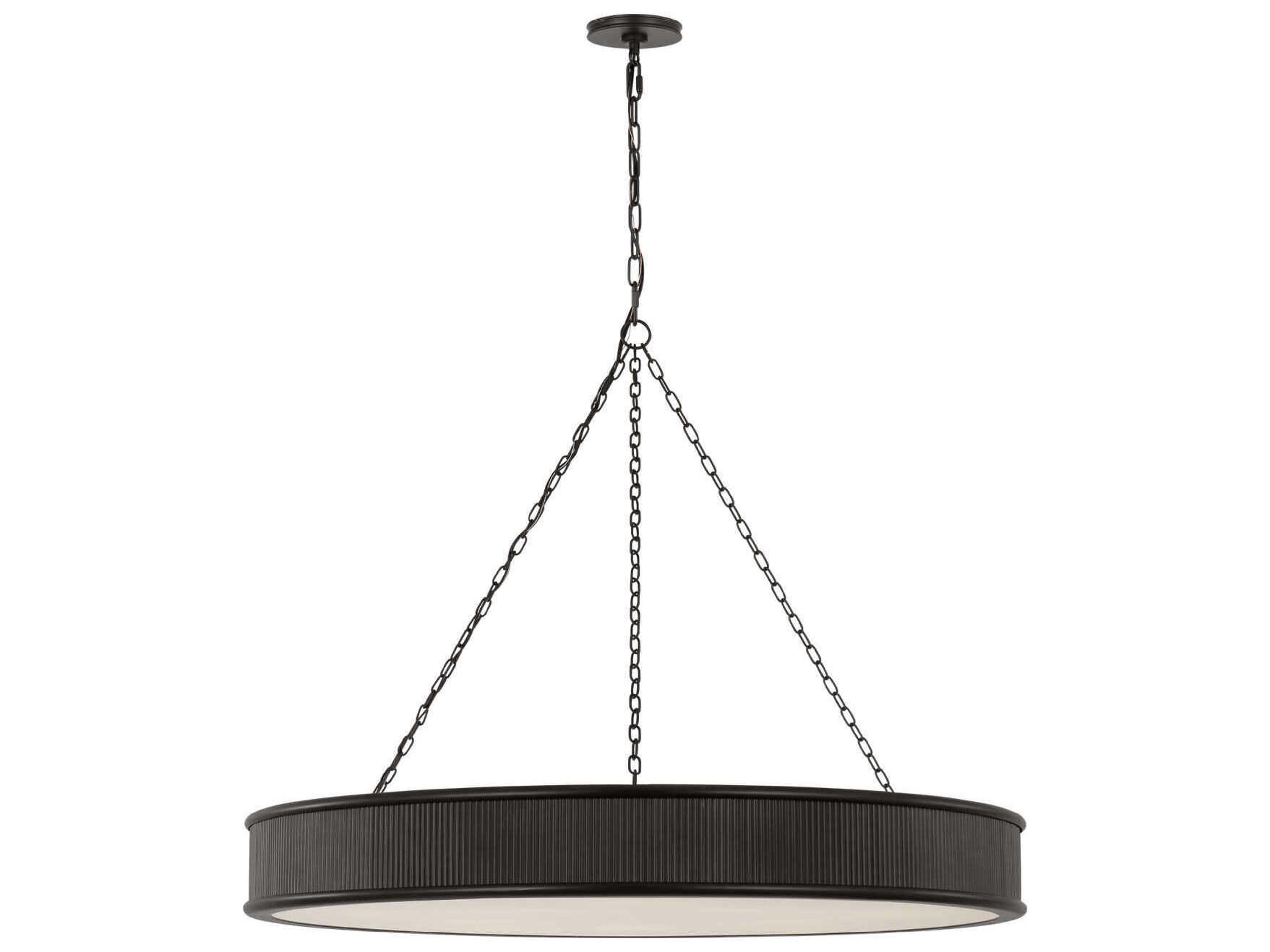 Ritz 10-Light Aged Iron Black Round Pendant
