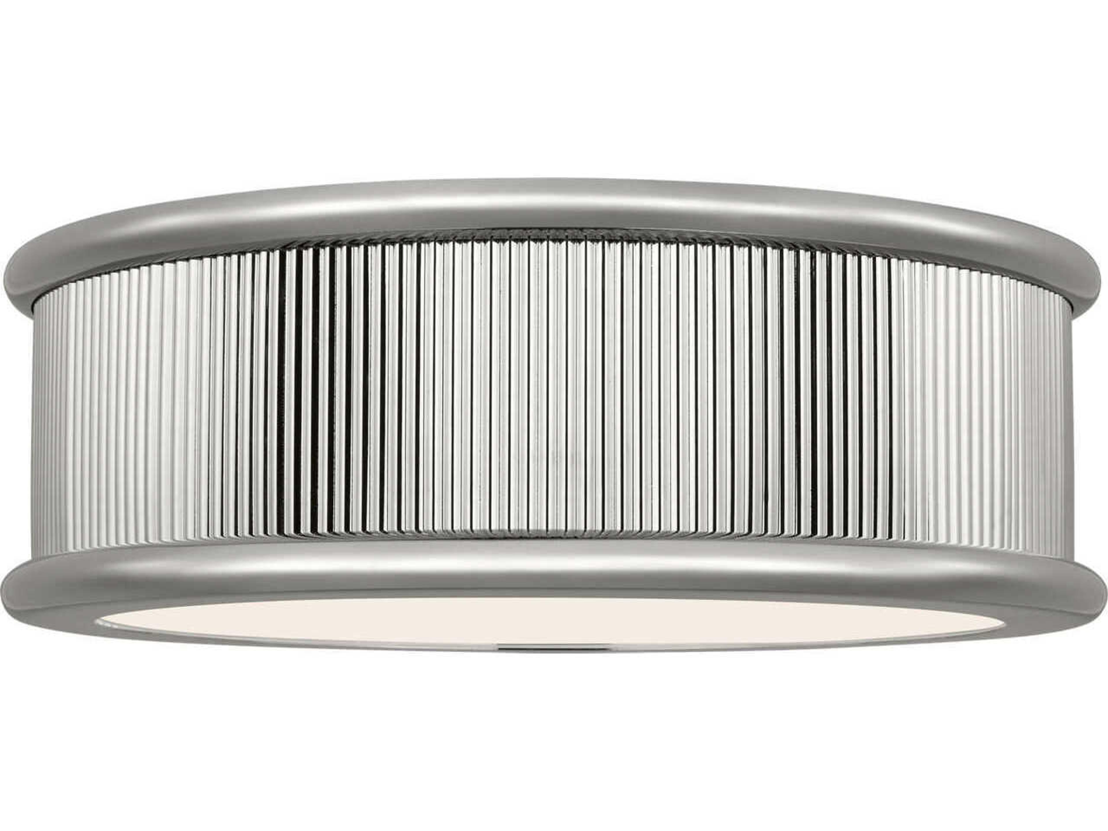 Ritz 5-Light Polished Nickel Round Flush Mount