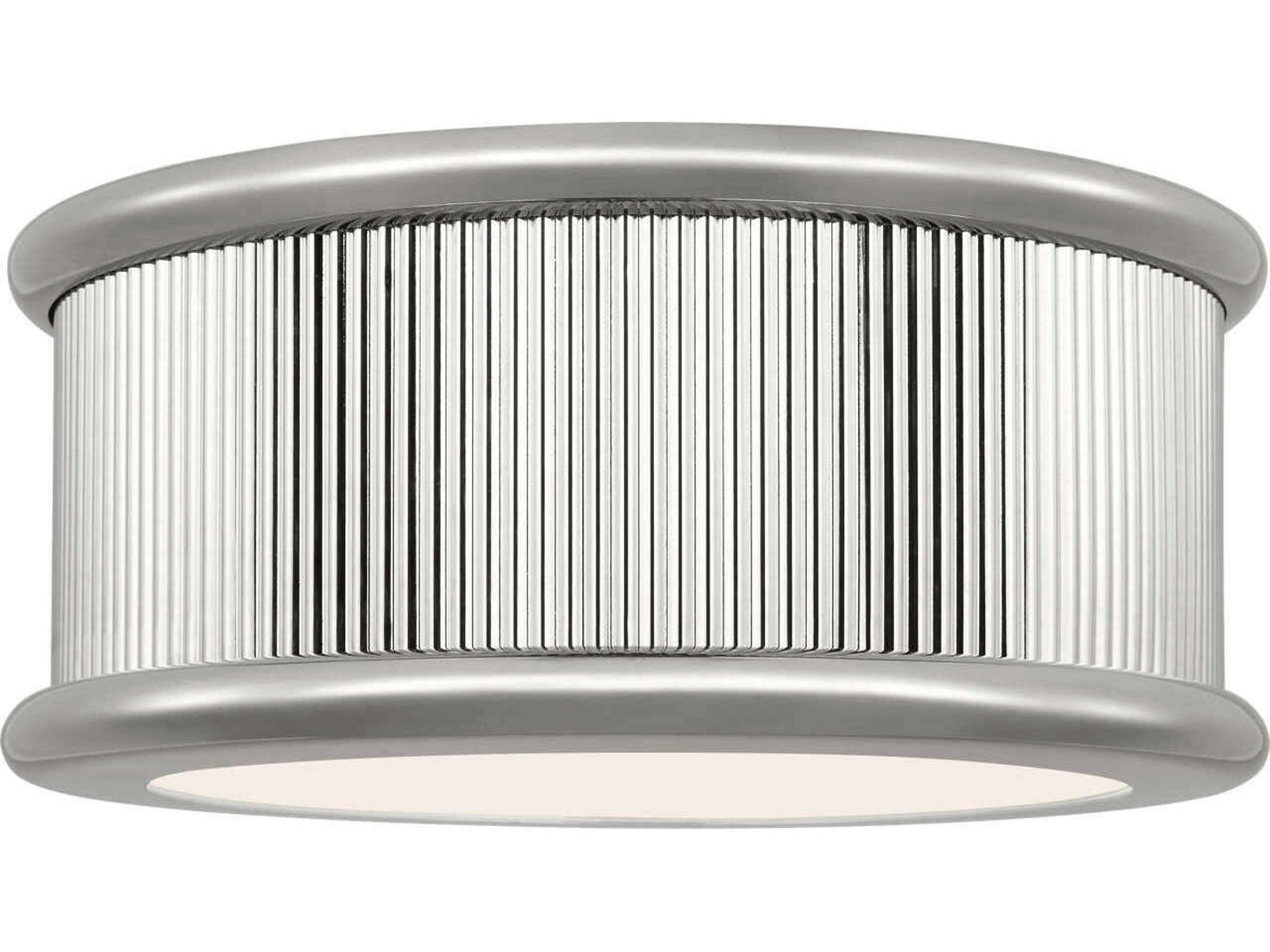 Ritz 3-Light Polished Nickel Round Flush Mount