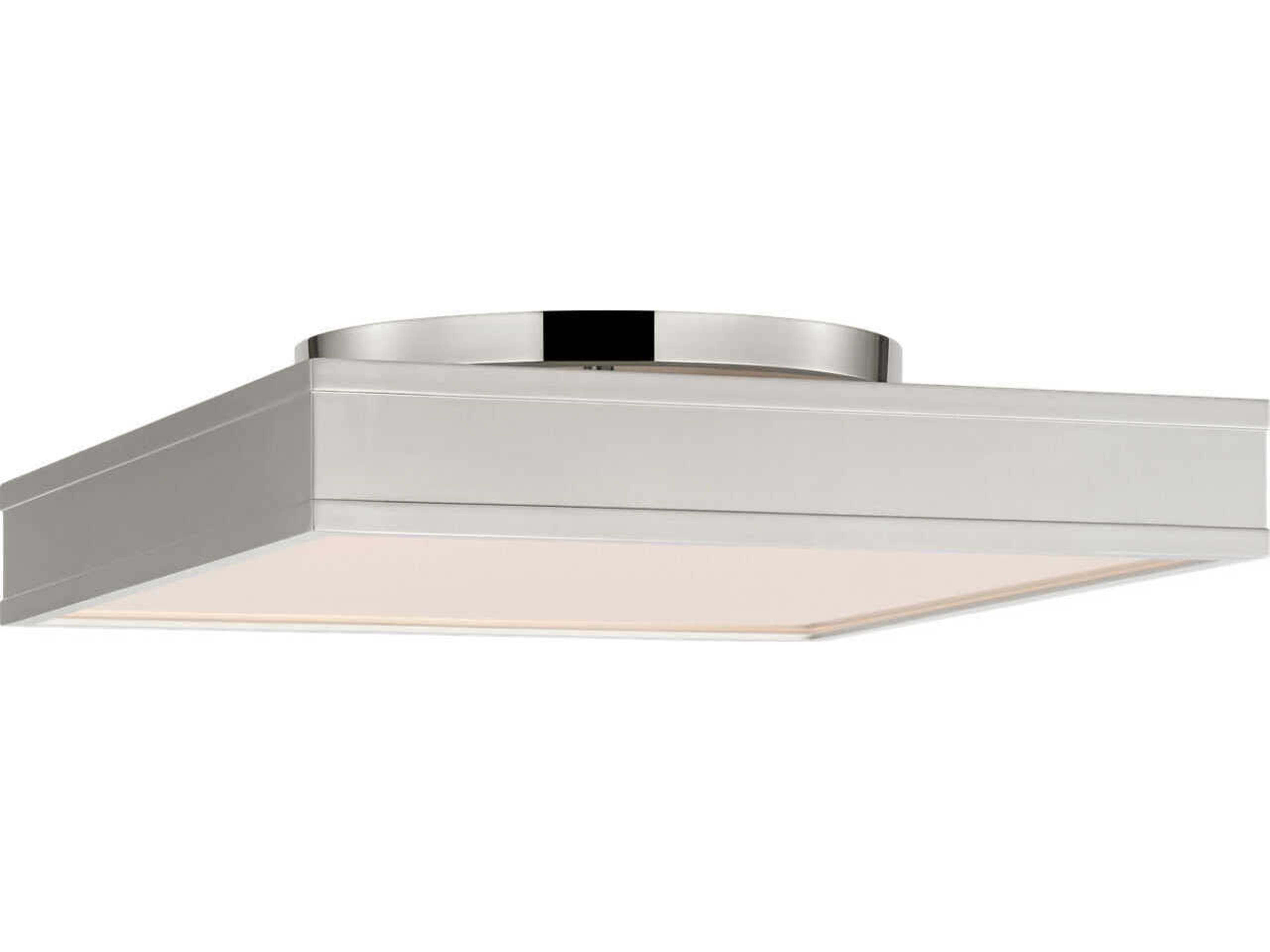 Dupont Polished Nickel Silver Semi Flush Mount