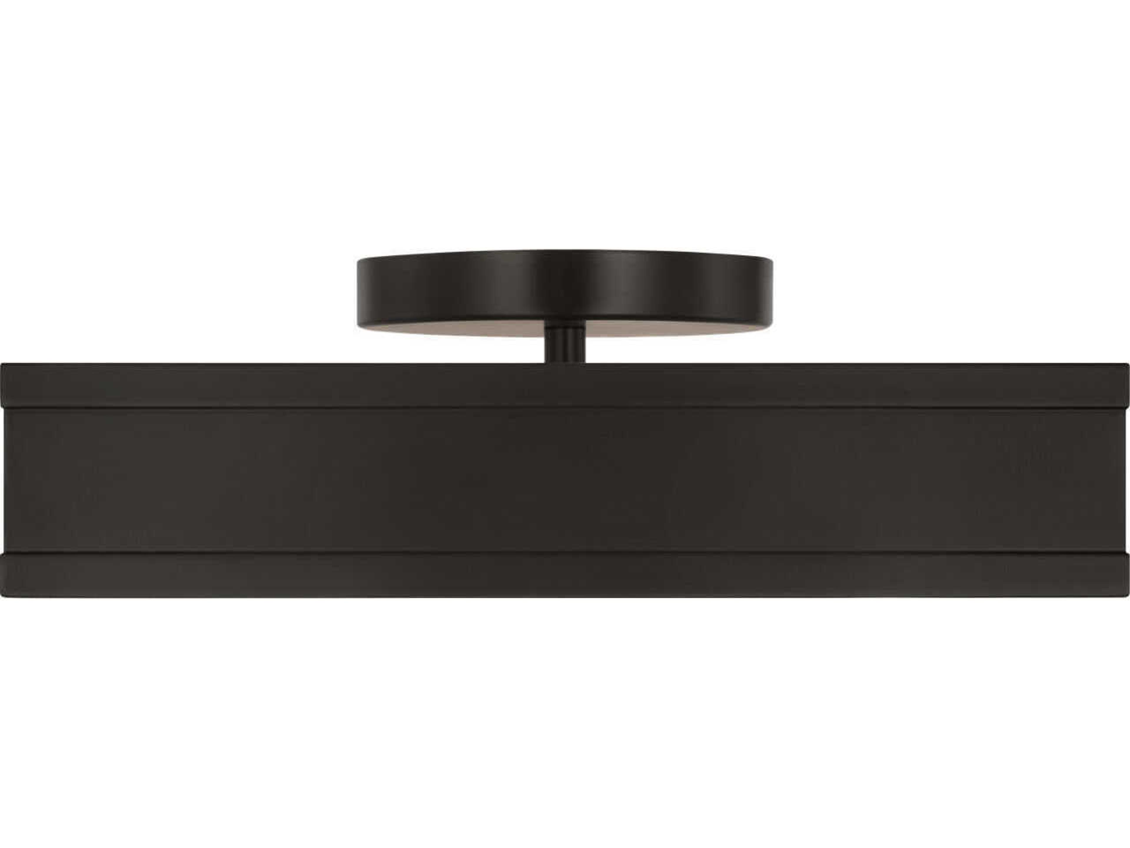 Visual Comfort Studio Dupont Aged Iron Black Semi Flush Mount