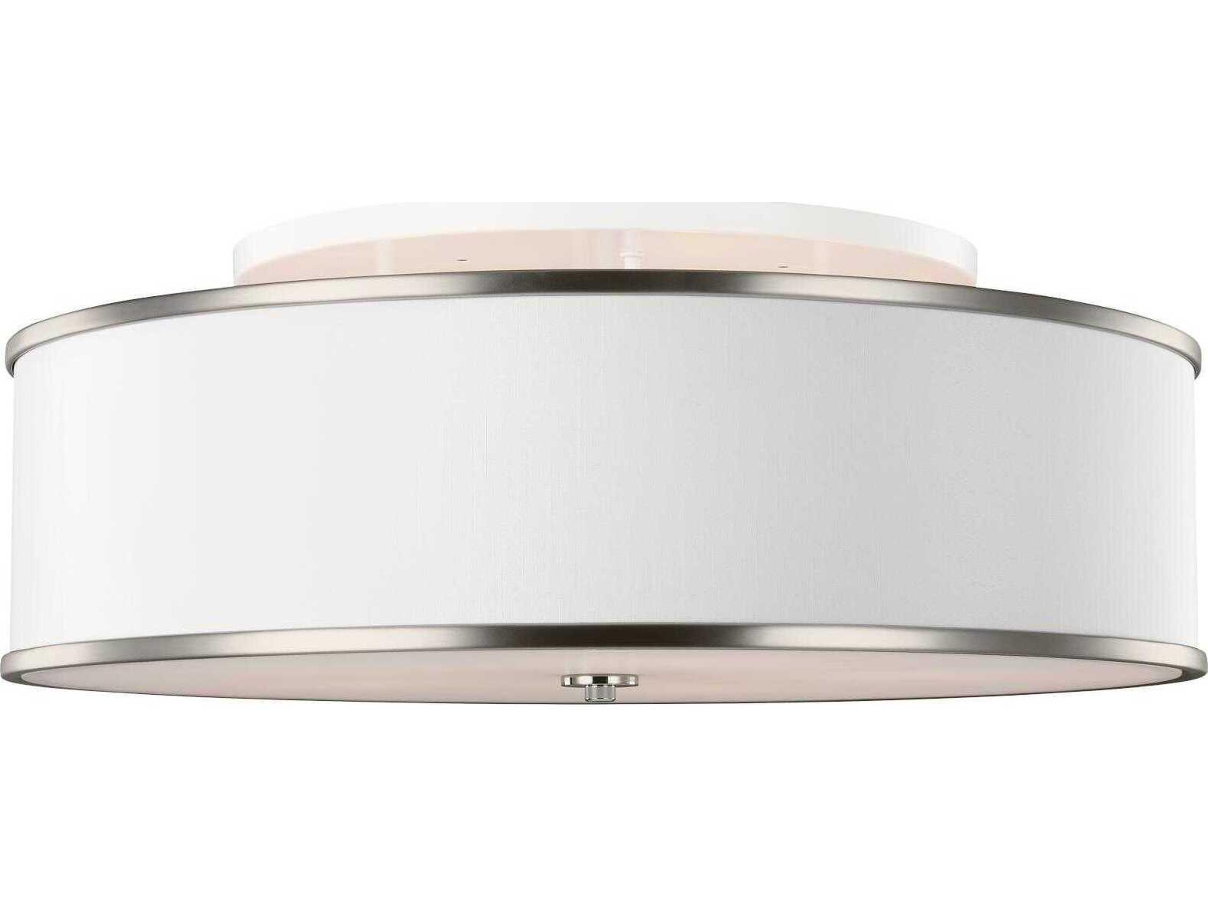 Semi-Flush Mount Lennon 30-Inch Satin Nickel 5-Light