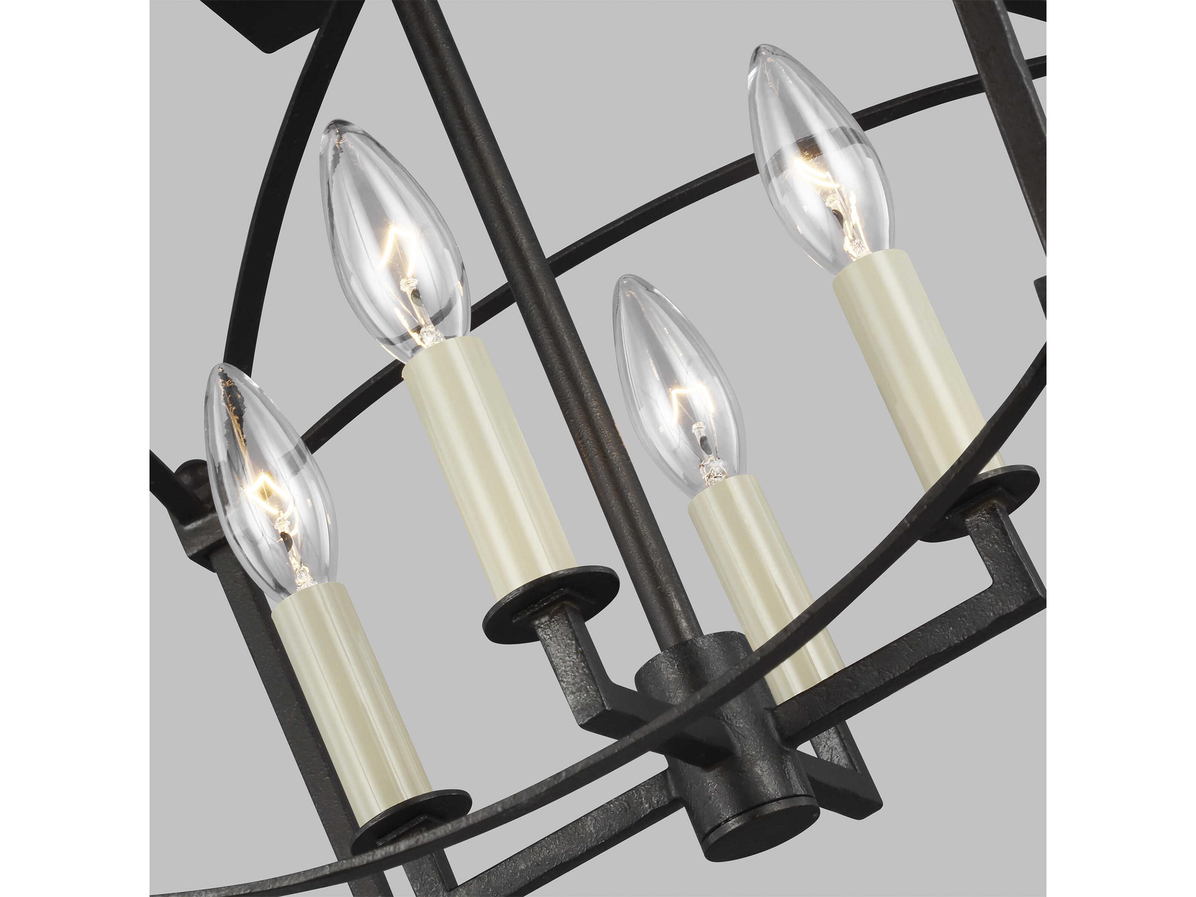 Visual Comfort Studio Thayer 4-Light Smith Steel Semi Flush Mount