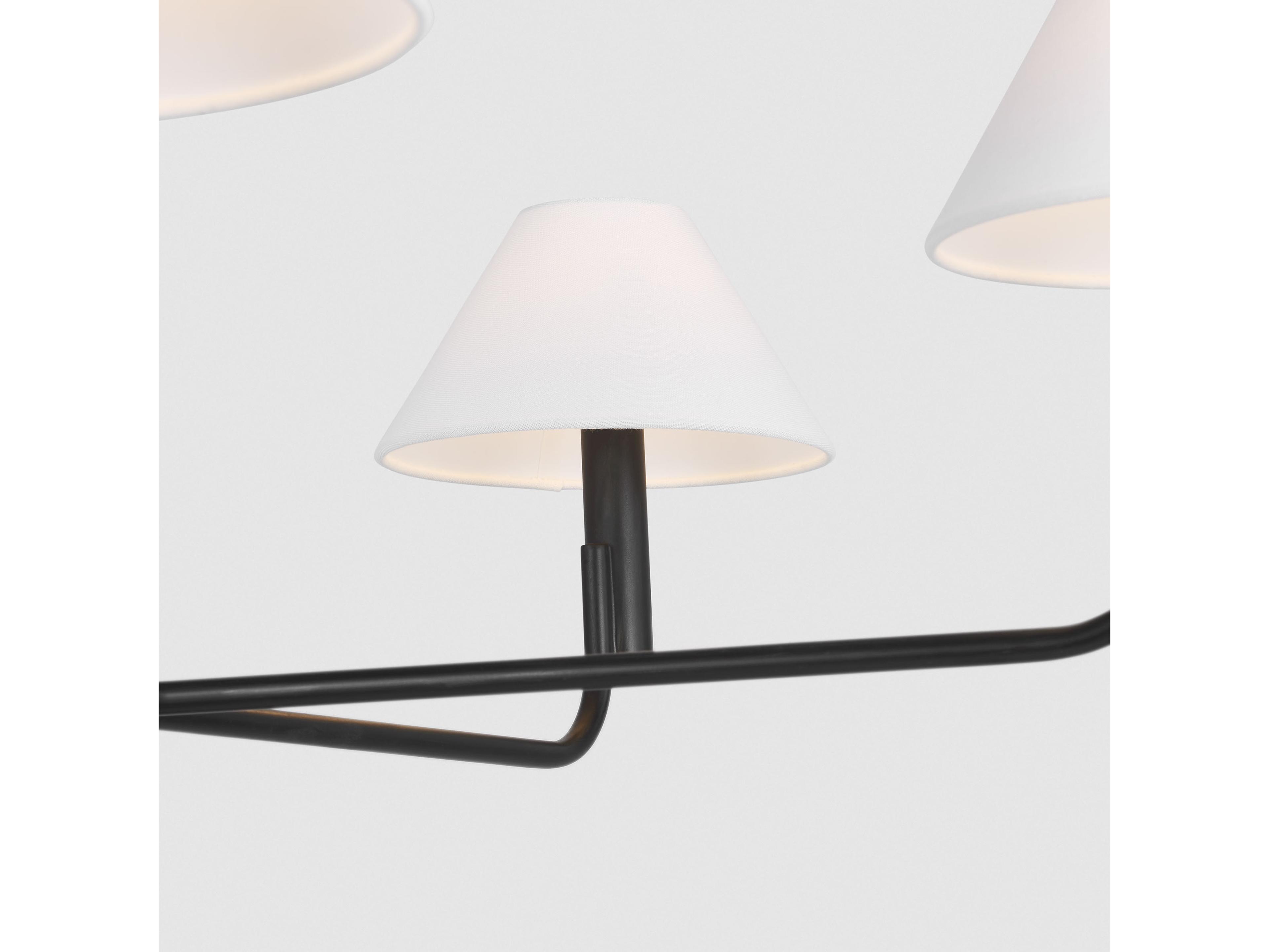 Visual Comfort Studio Colfax 5-Light Aged Iron Black Chandelier