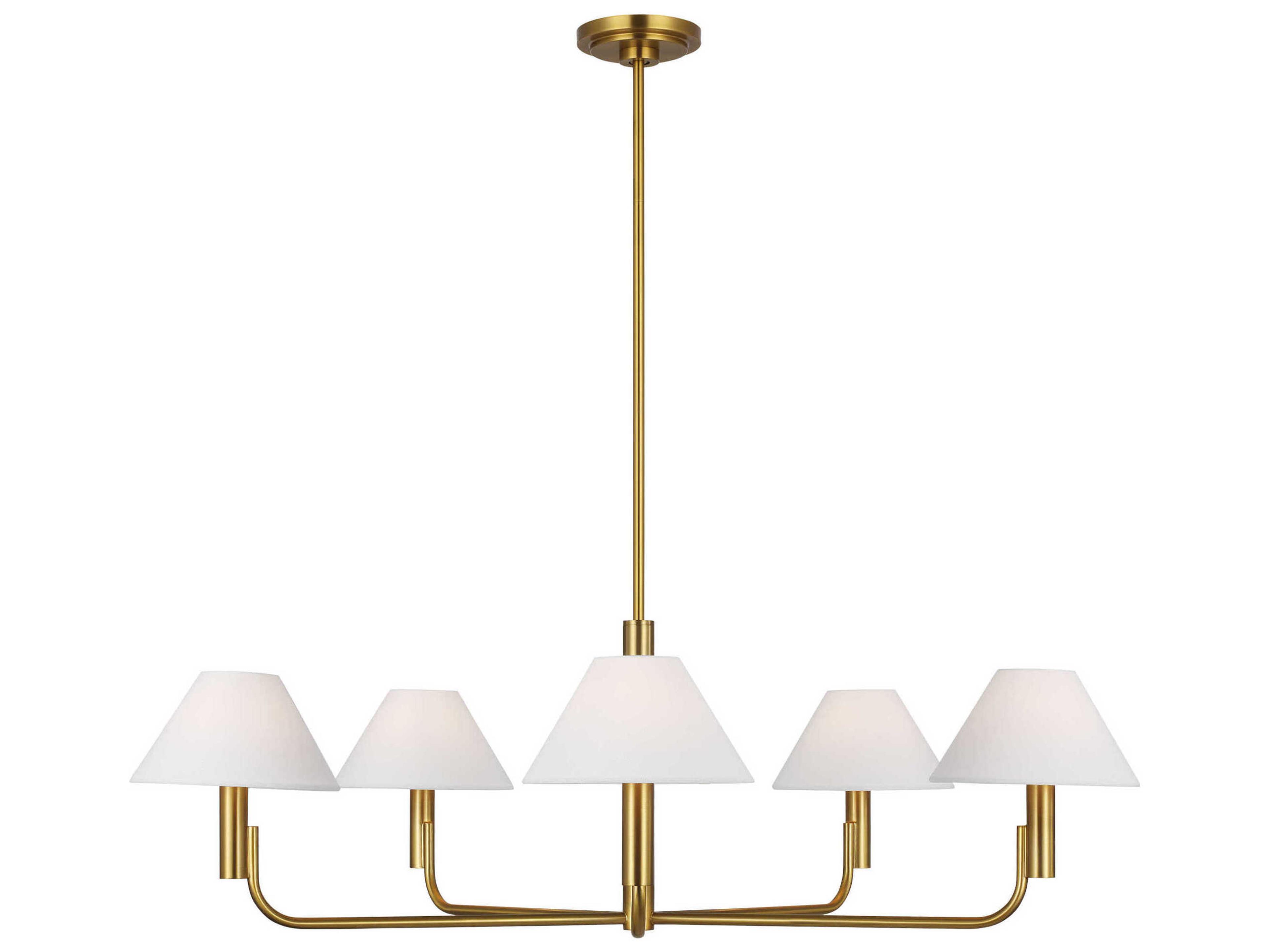 Visual Comfort Studio Colfax 5-Light Burnished Brass Chandelier