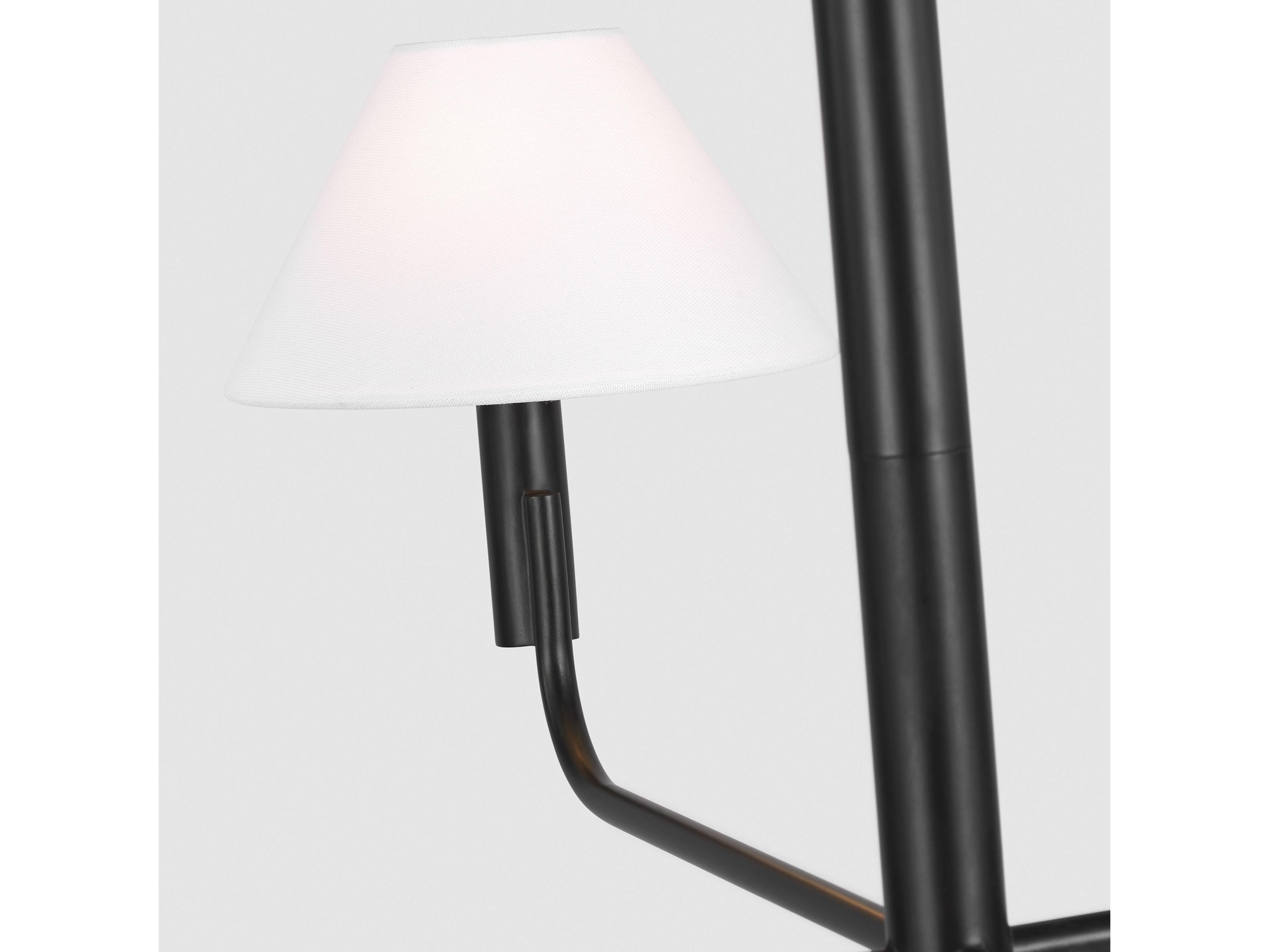 Visual Comfort Studio Colfax 4-Light Aged Iron Black Chandelier