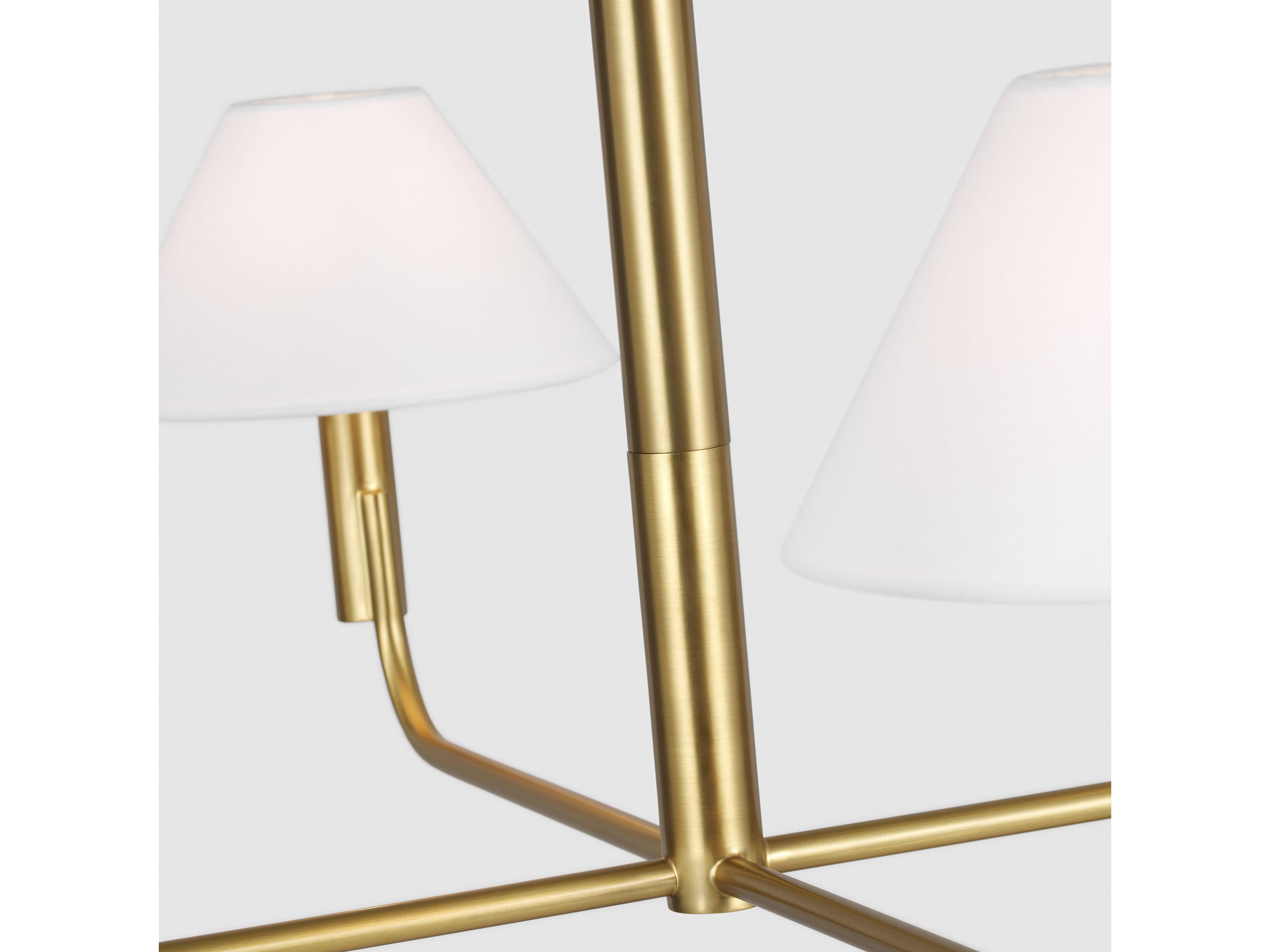 Visual Comfort Studio Colfax 4-Light Burnished Brass Chandelier