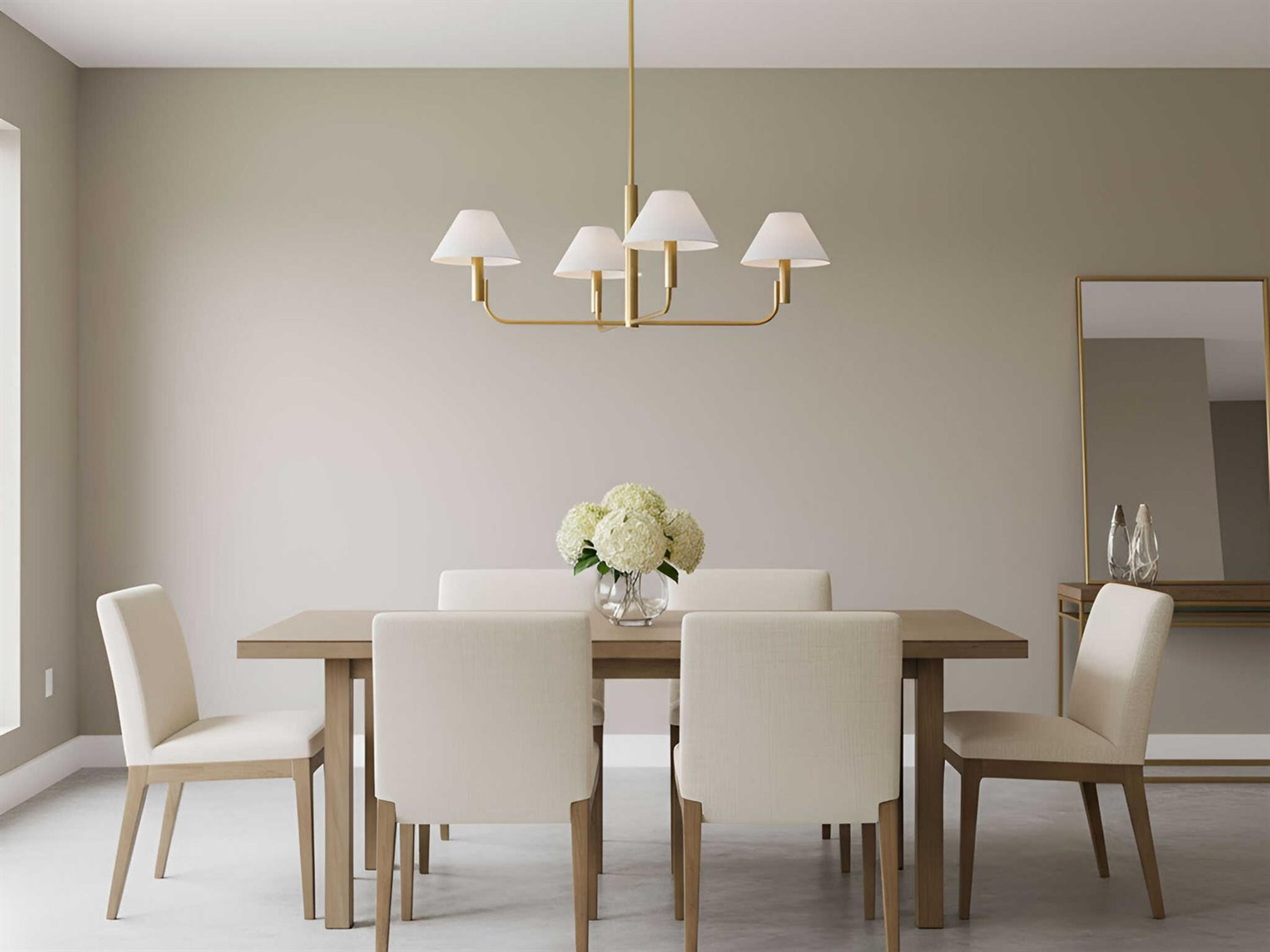Visual Comfort Studio Colfax 4-Light Burnished Brass Chandelier