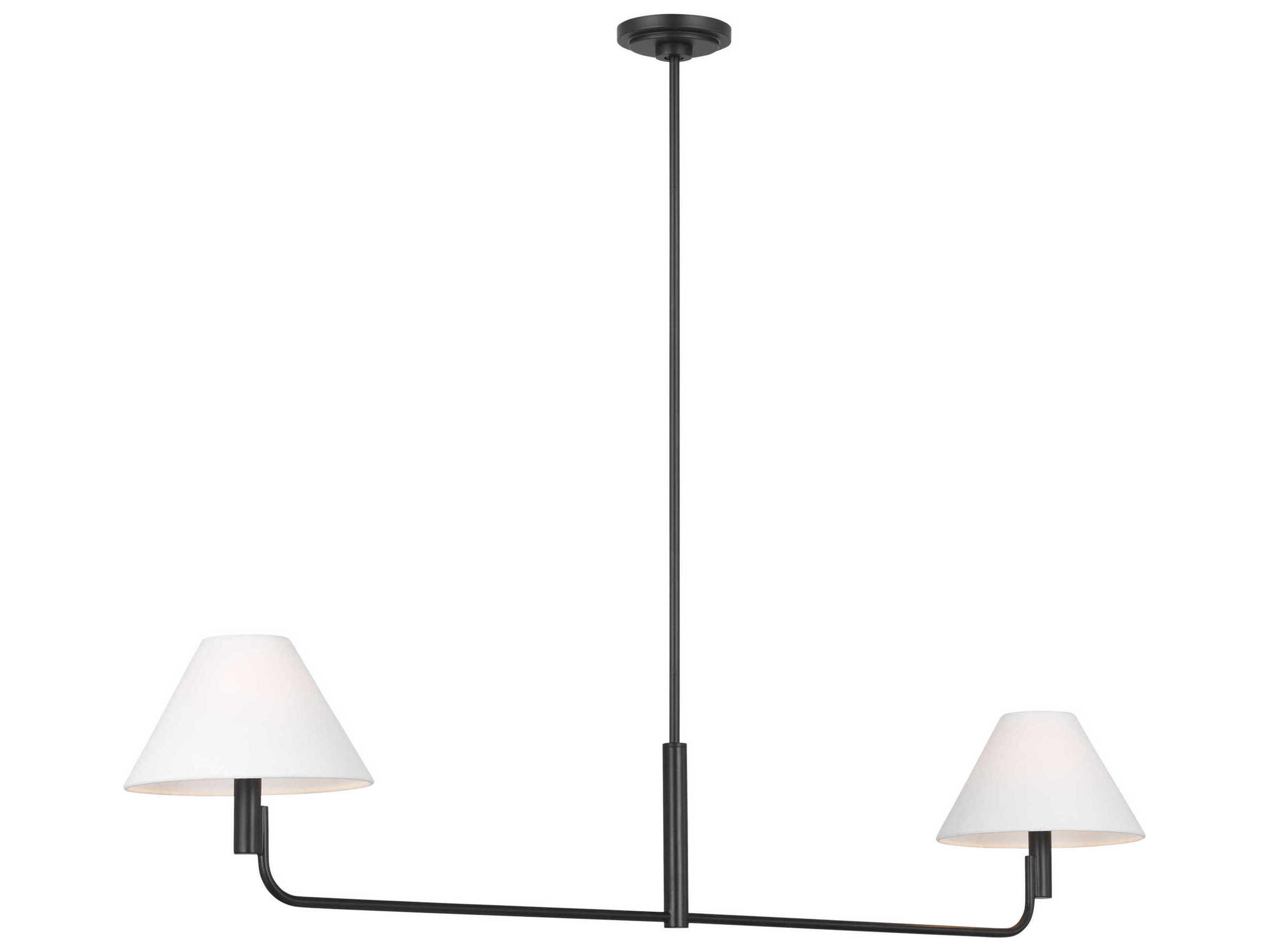 Colfax 2 Light Aged Iron Linear Chandelier