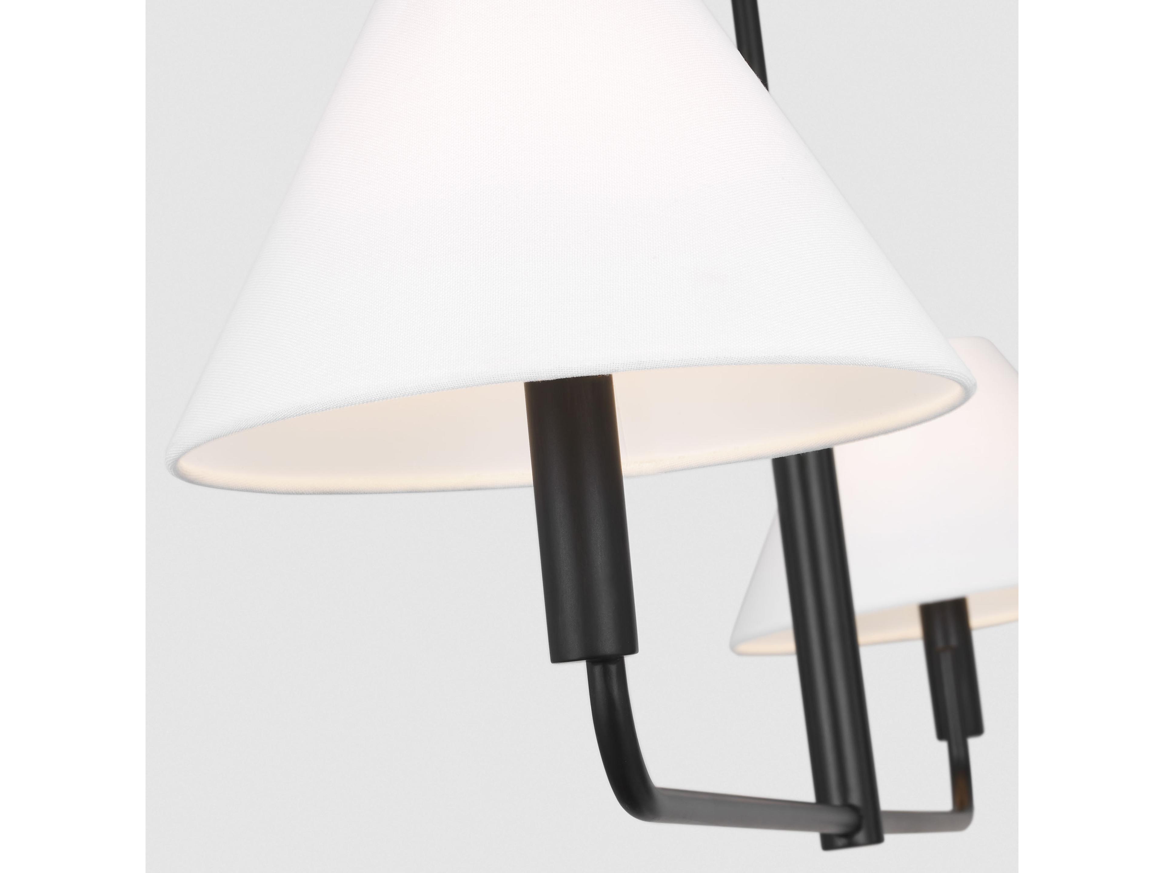 Visual Comfort Studio Colfax 2-Light Aged Iron Black Linear Island Pendant