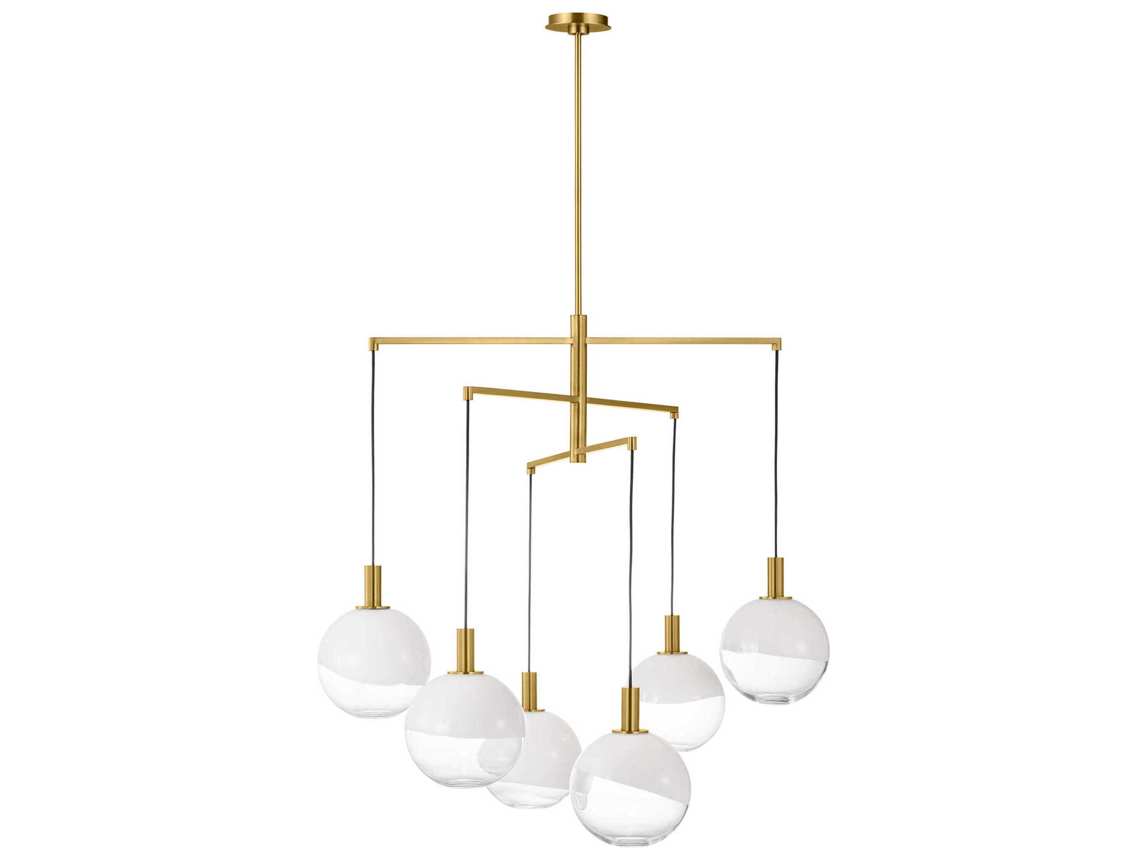 Torian 6-Light Burnished Brass Chandelier