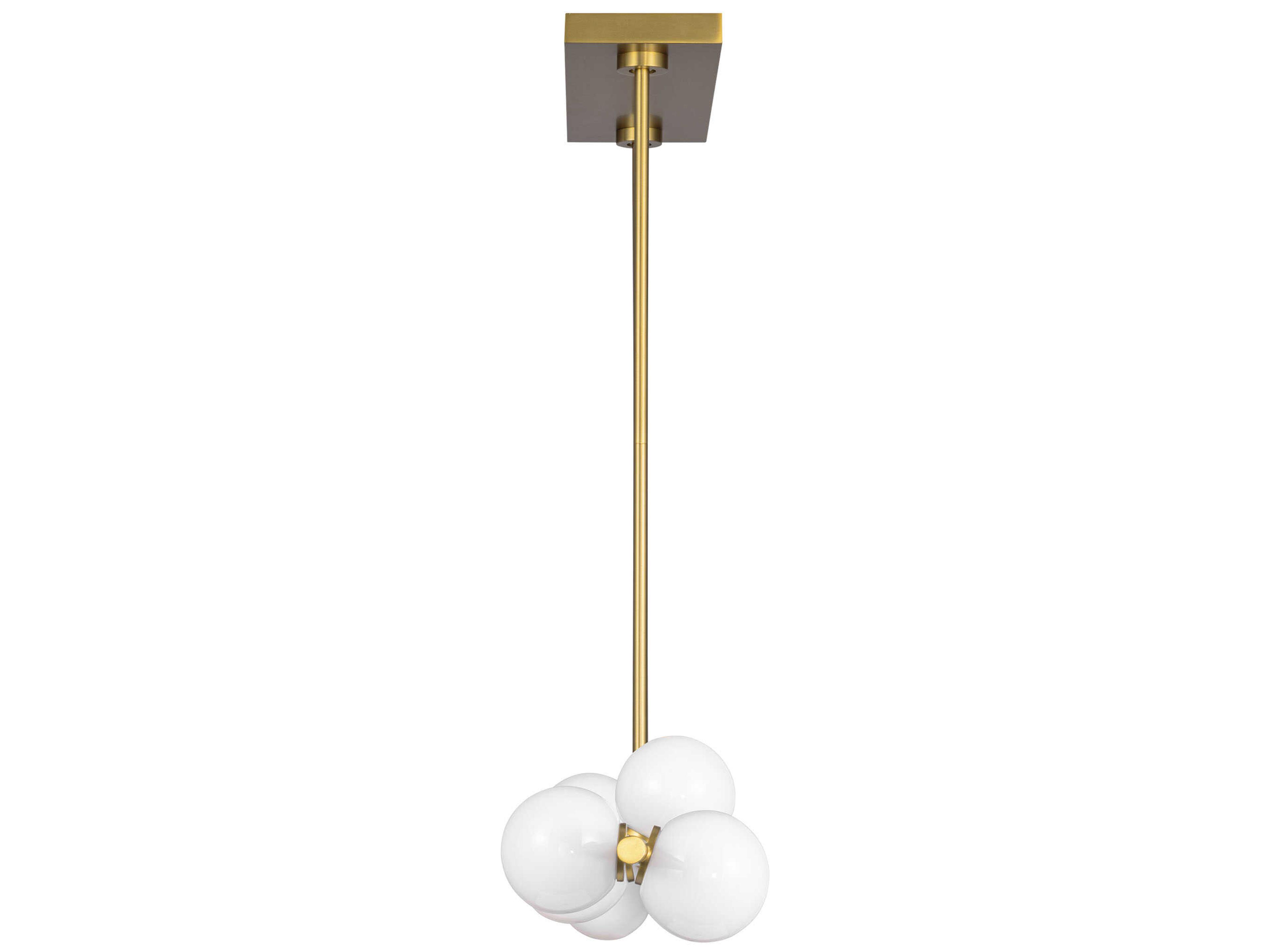 Visual Comfort Studio Altair 9-Light Burnished Brass Linear Island Pendant