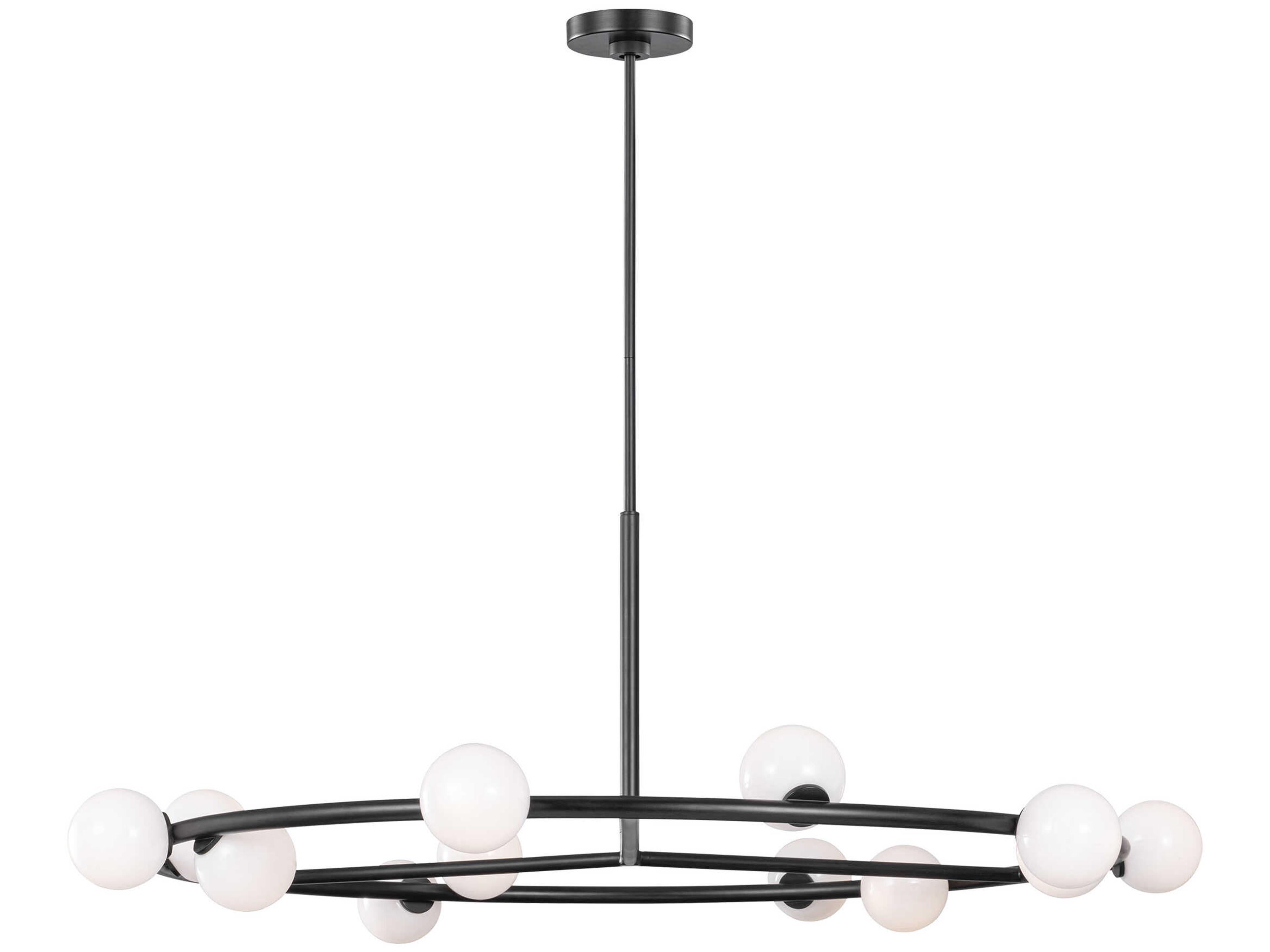 Altair 12-Light Aged Iron Black Round Chandelier
