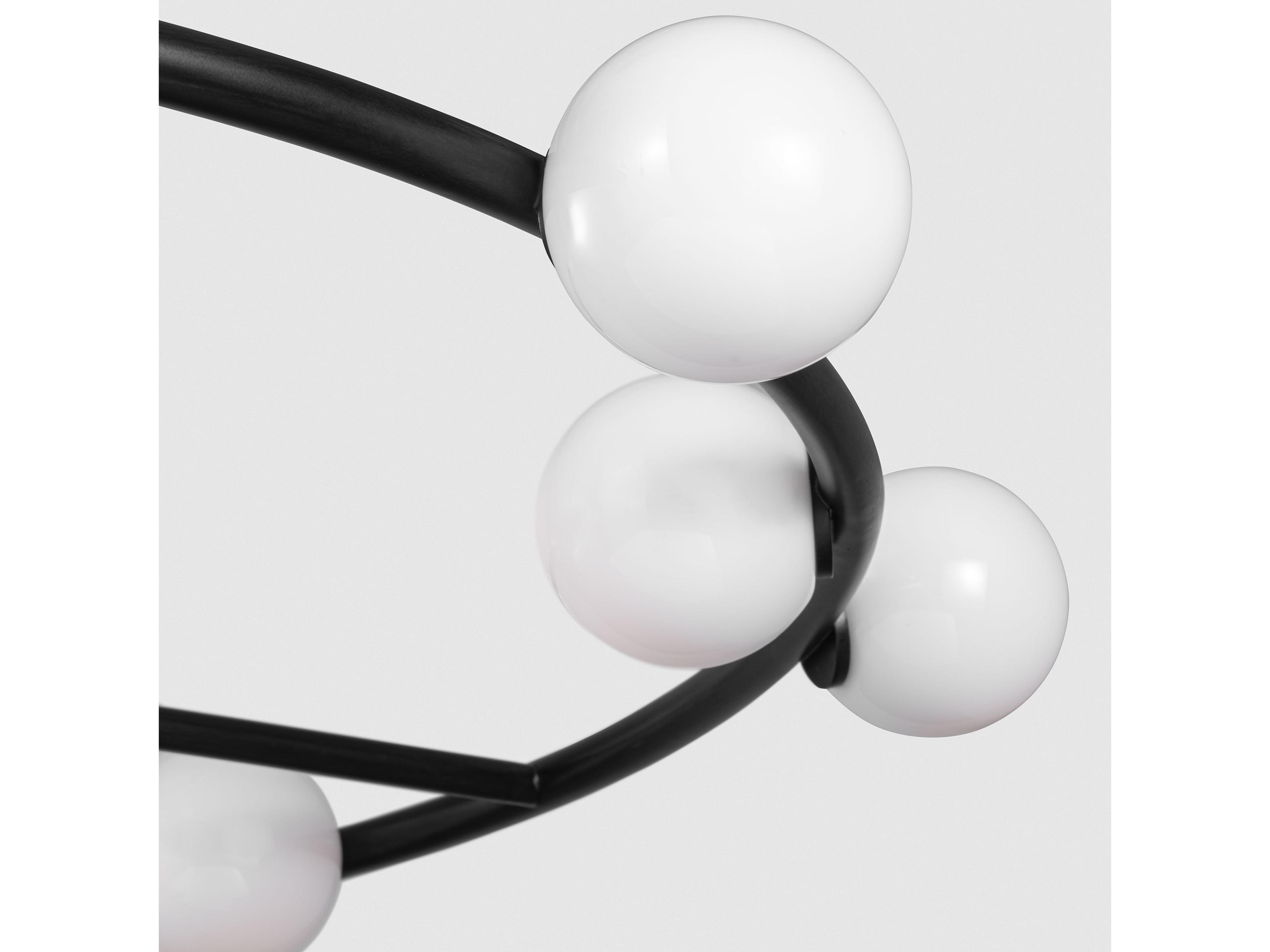 Visual Comfort Studio Altair 12-Light Aged Iron Black Round Chandelier