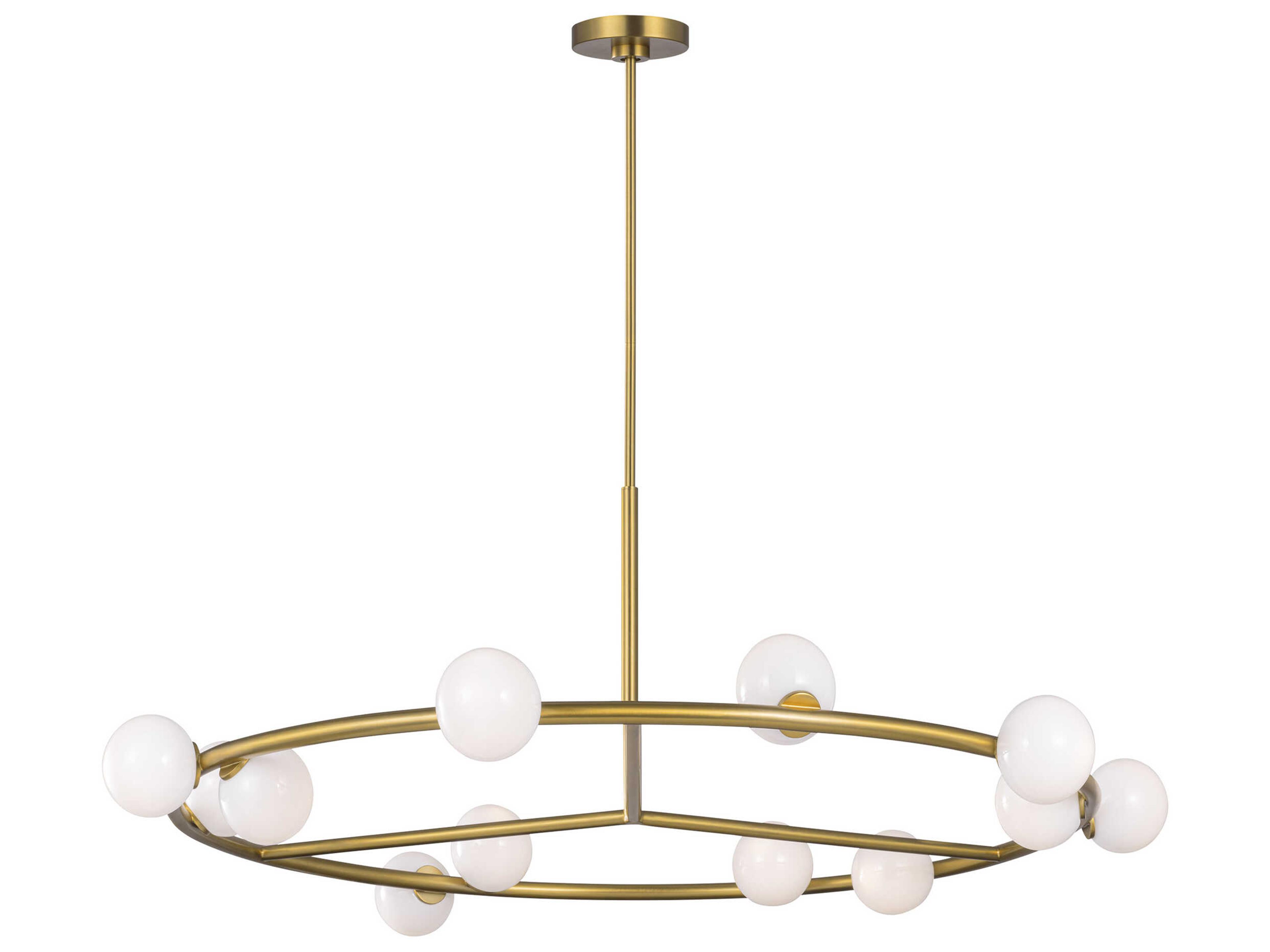 Visual Comfort Studio Altair 12-Light Burnished Brass Round Chandelier