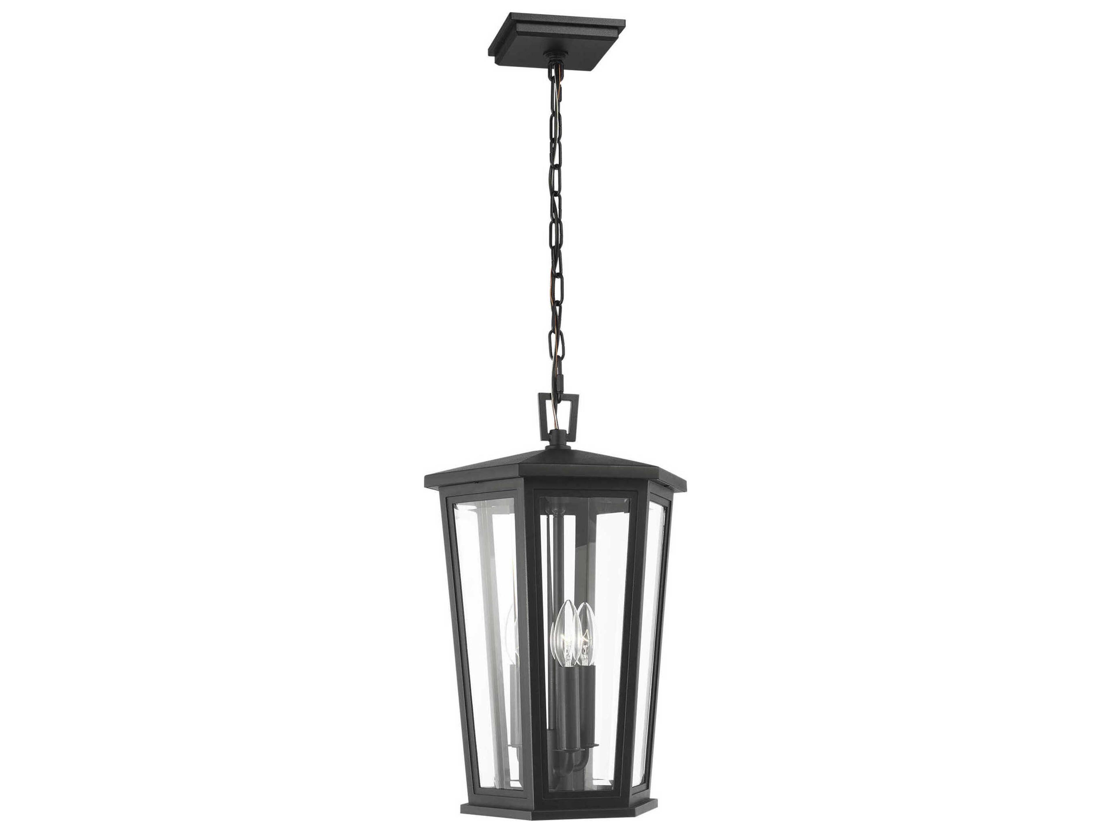 Witley Large Outdoor Pendant Lantern Textured Black