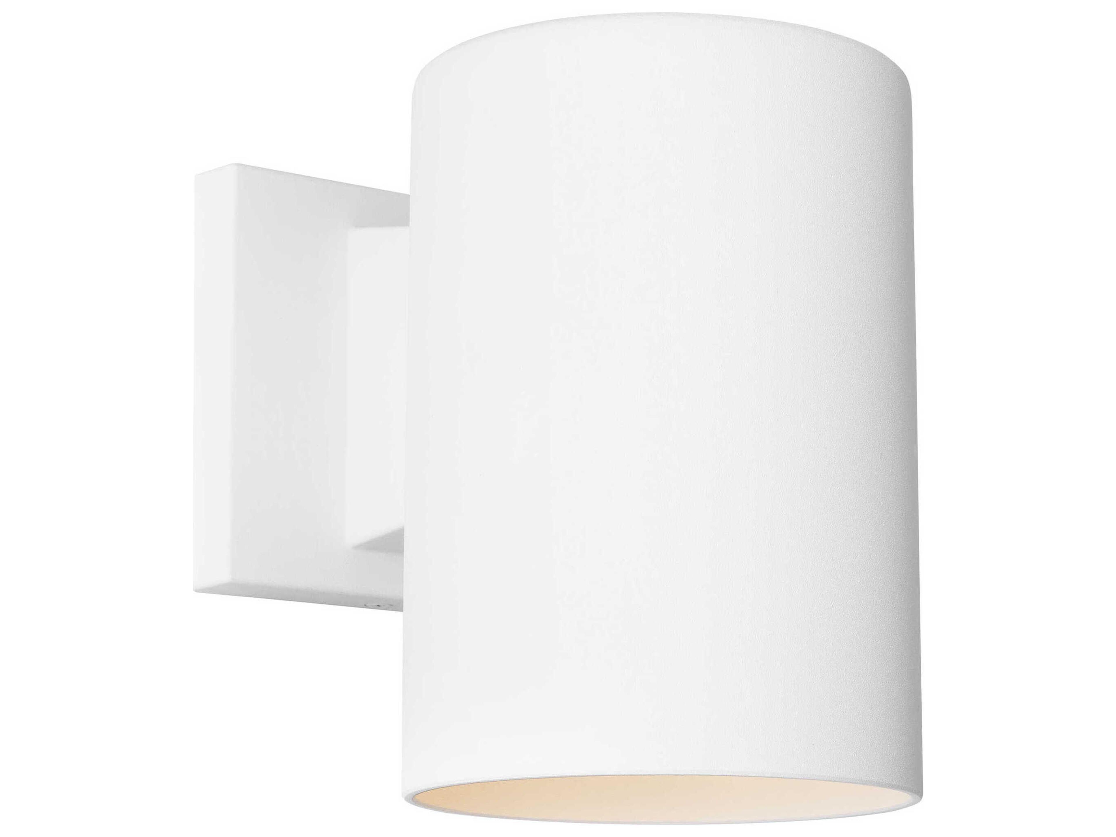 Outdoor Cylinders 1 Light Textured White Outdoor Wall Lantern