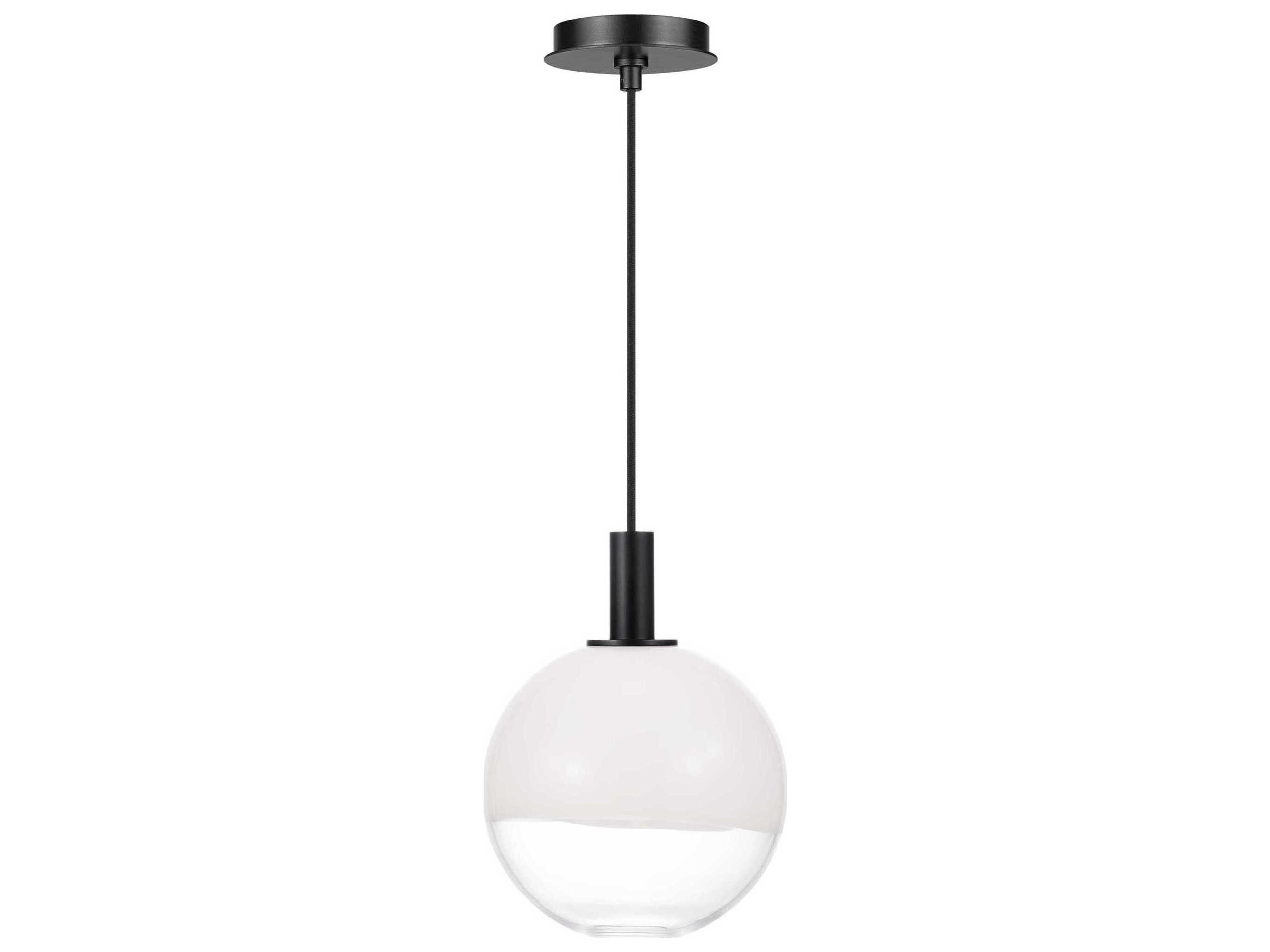 Visual Comfort Studio Torian 1-Light Aged Iron Black Globe Mini Pendant