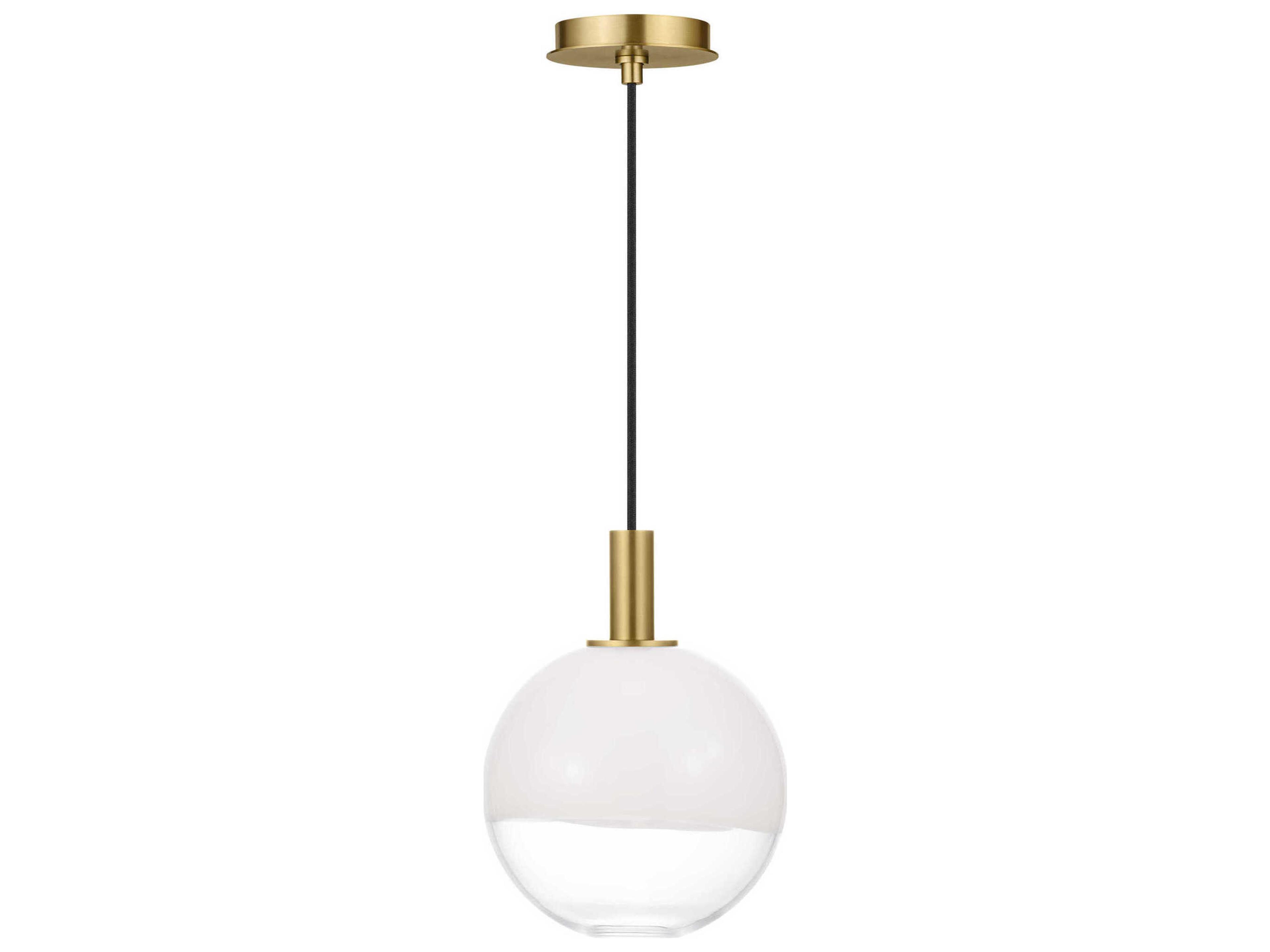 Visual Comfort Studio Torian 1-Light Burnished Brass Globe Mini Pendant